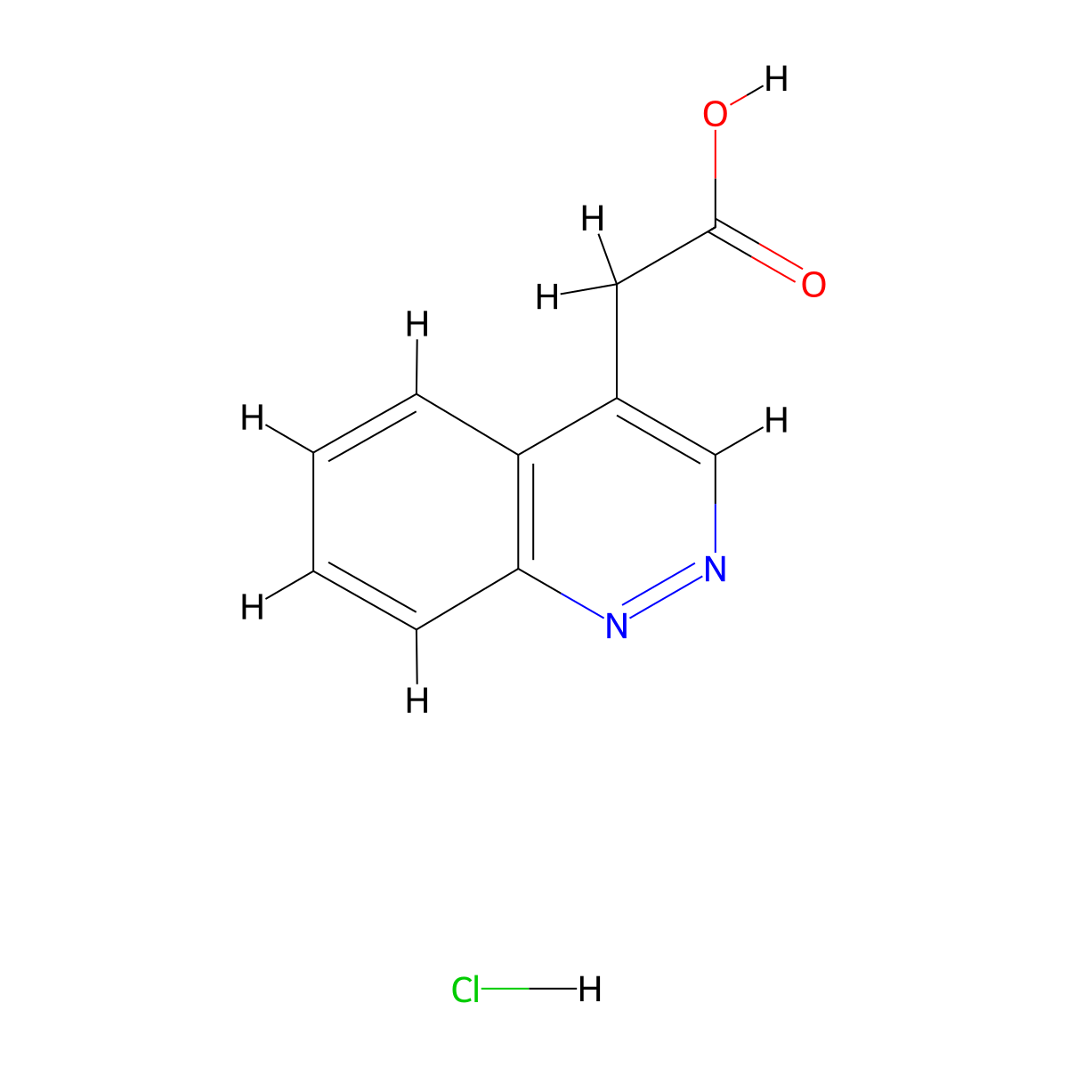 2-(Cinnolin-4-yl)acetic acid hydrochloride molecular structure, CAS 1955530-83-2