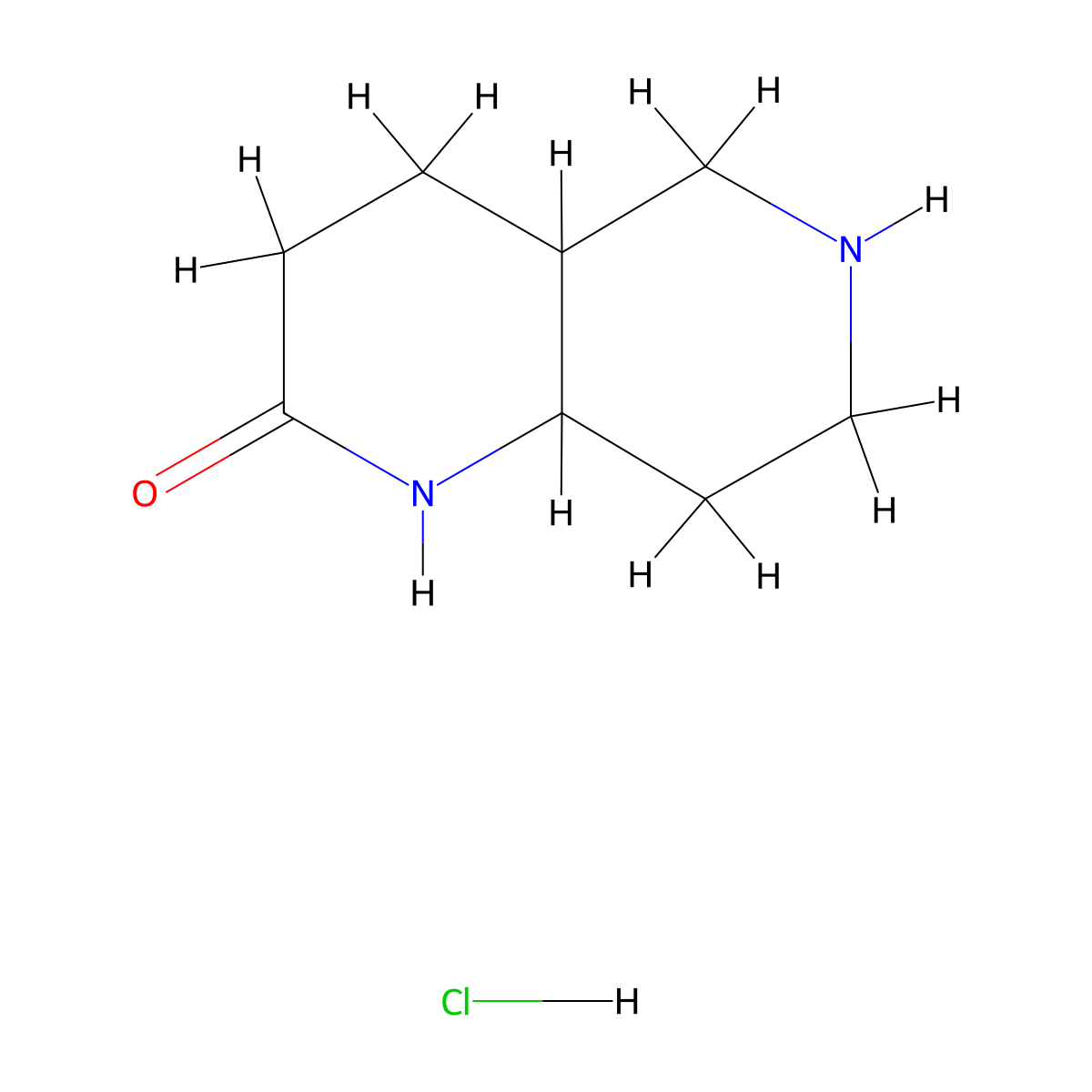 Decahydro-1,6-naphthyridin-2-one hydrochloride molecular structure, CAS 1955531-43-7