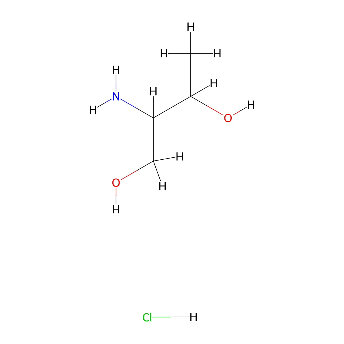 2-Aminobutane-1,3-diol hydrochloride molecular structure, CAS 1955531-47-1