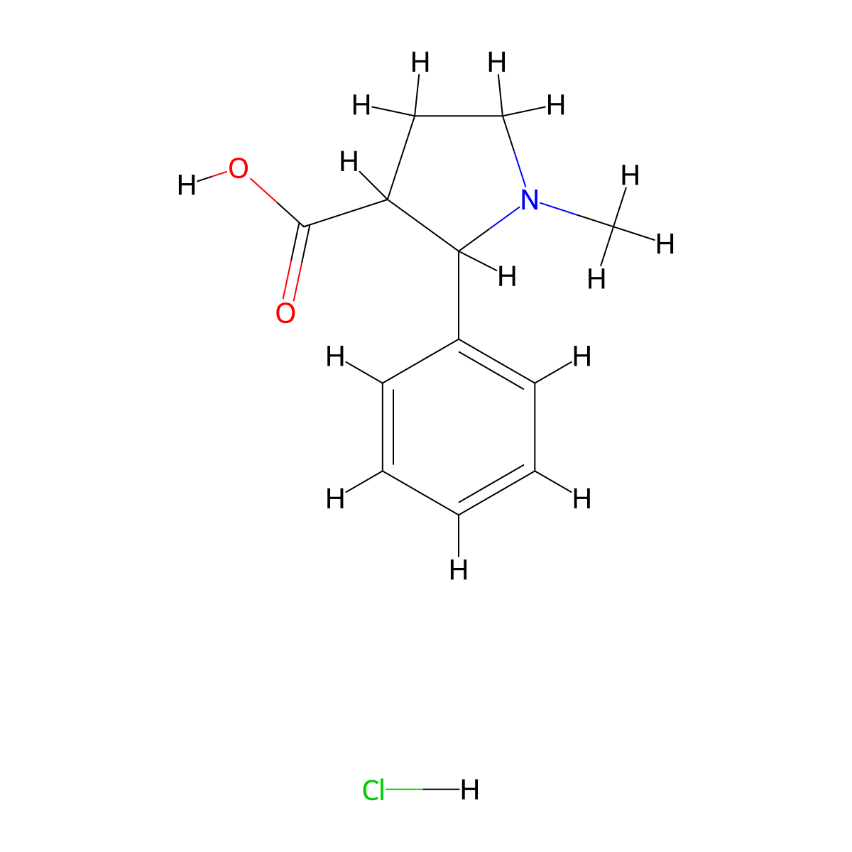 1-Methyl-2-phenylpyrrolidine-3-carboxylic acid hydrochloride molecular structure, CAS 1955531-49-3