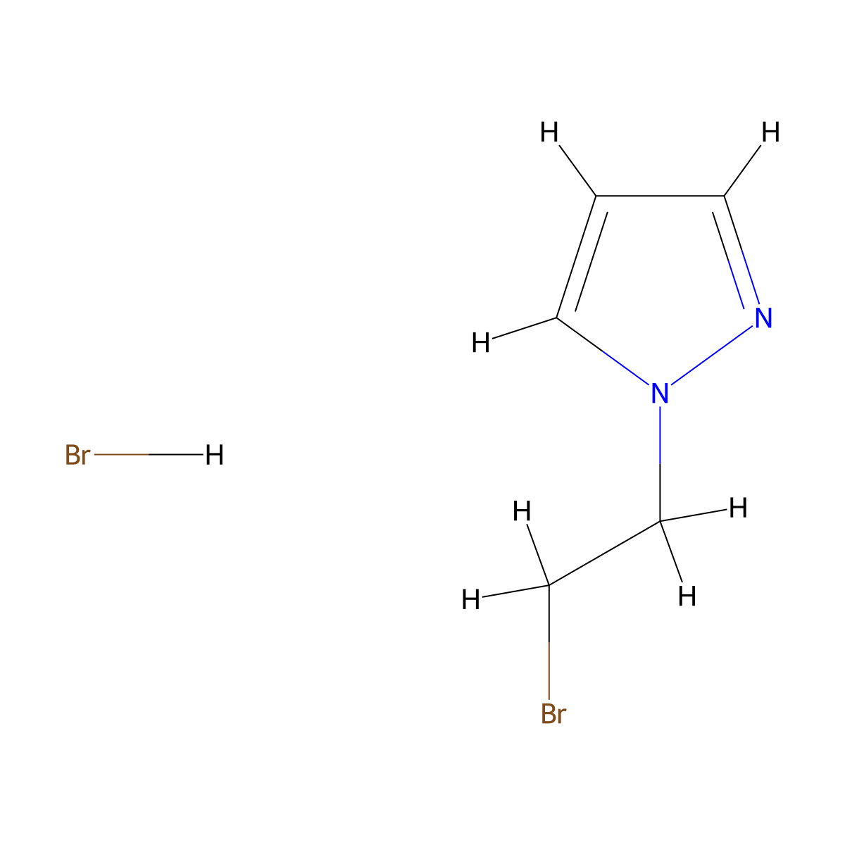 1-(2-bromoethyl)-1H-pyrazole hydrobromide molecular structure, CAS 1955531-53-9