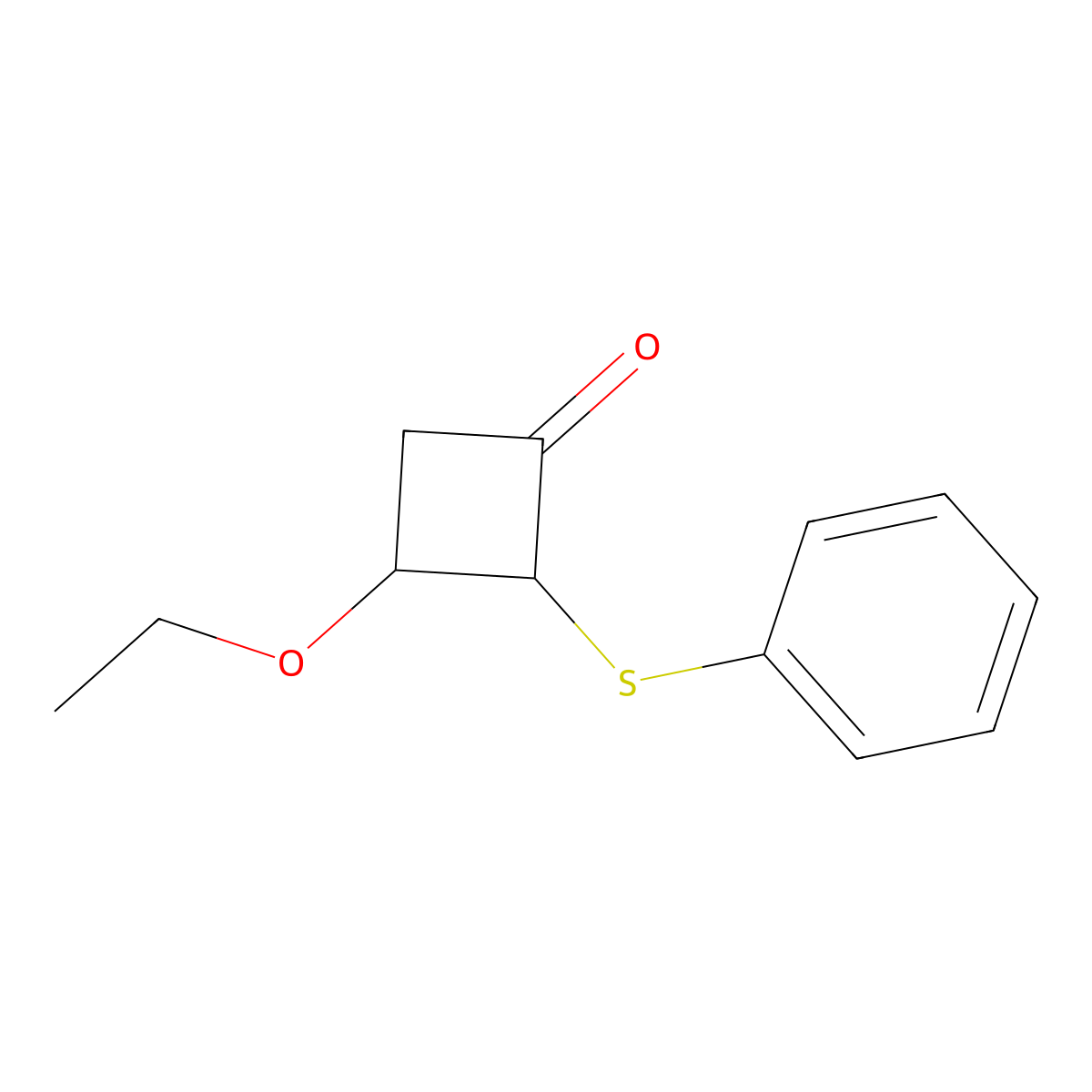 3-Ethoxy-2-(phenylsulfanyl)cyclobutan-1-one molecular structure, CAS 1955531-73-3