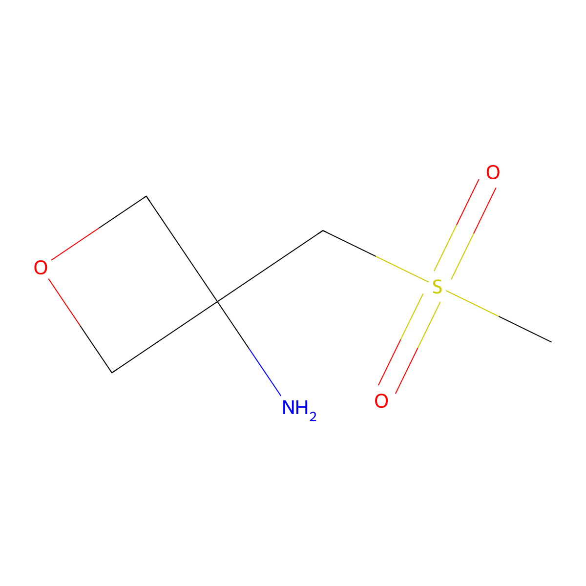 3-(Methanesulfonylmethyl)oxetan-3-amine molecular structure, CAS 1955531-76-6