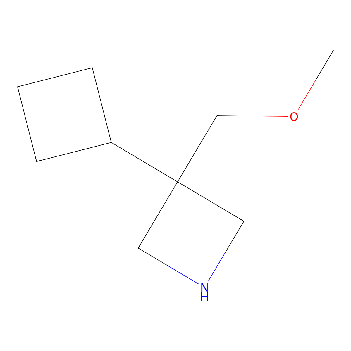 3-Cyclobutyl-3-(methoxymethyl)azetidine molecular structure, CAS 1955531-92-6
