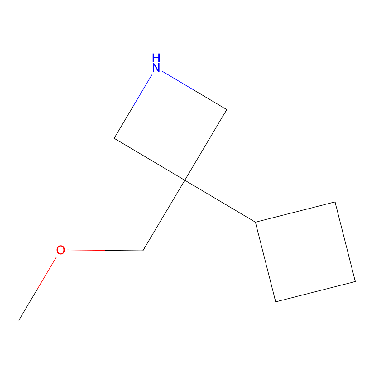 3-Cyclobutyl-3-(methoxymethyl)azetidine molecular structure, CAS 1955531-92-6