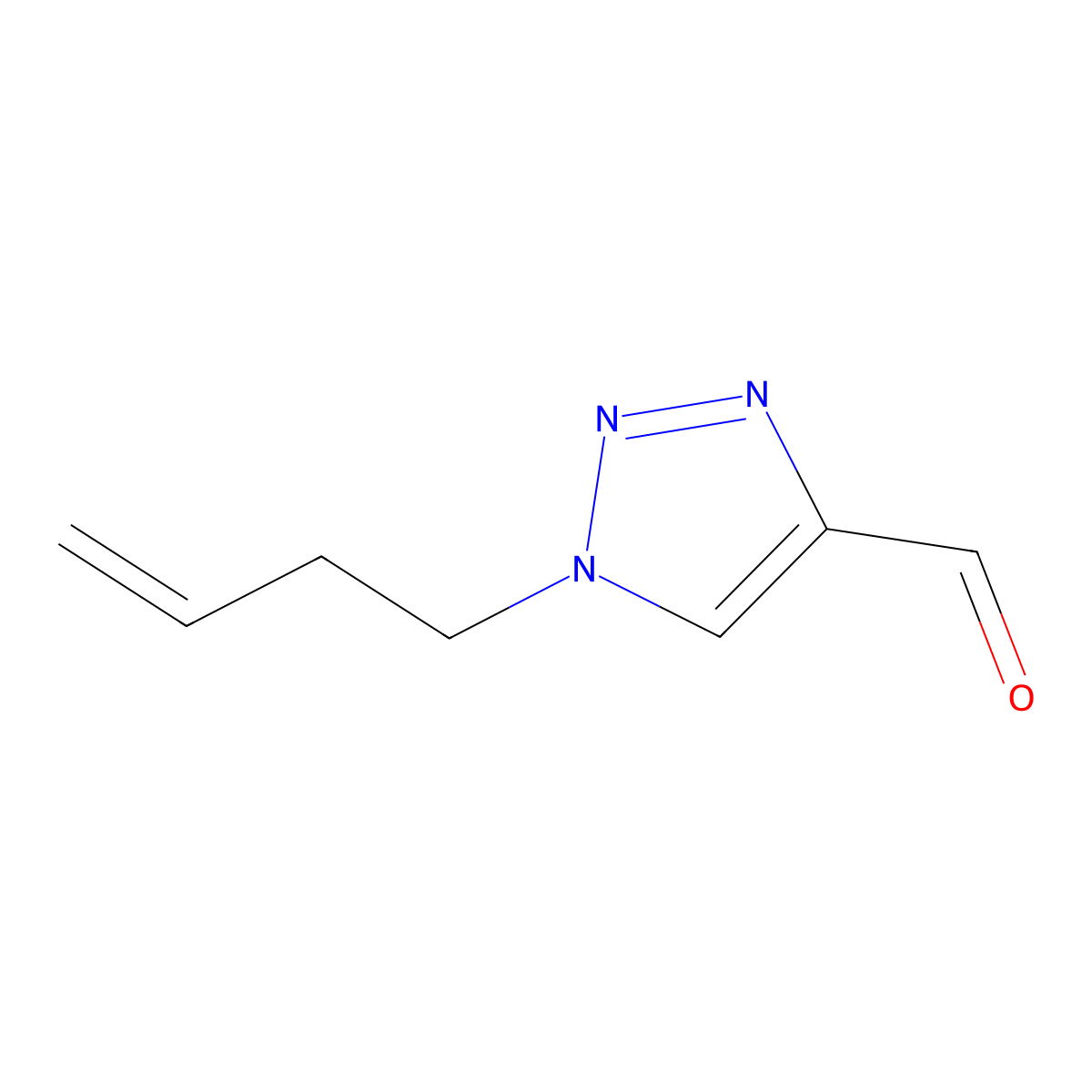 1-(but-3-en-1-yl)-1H-1,2,3-triazole-4-carbaldehyde molecular structure, CAS 1955532-02-1