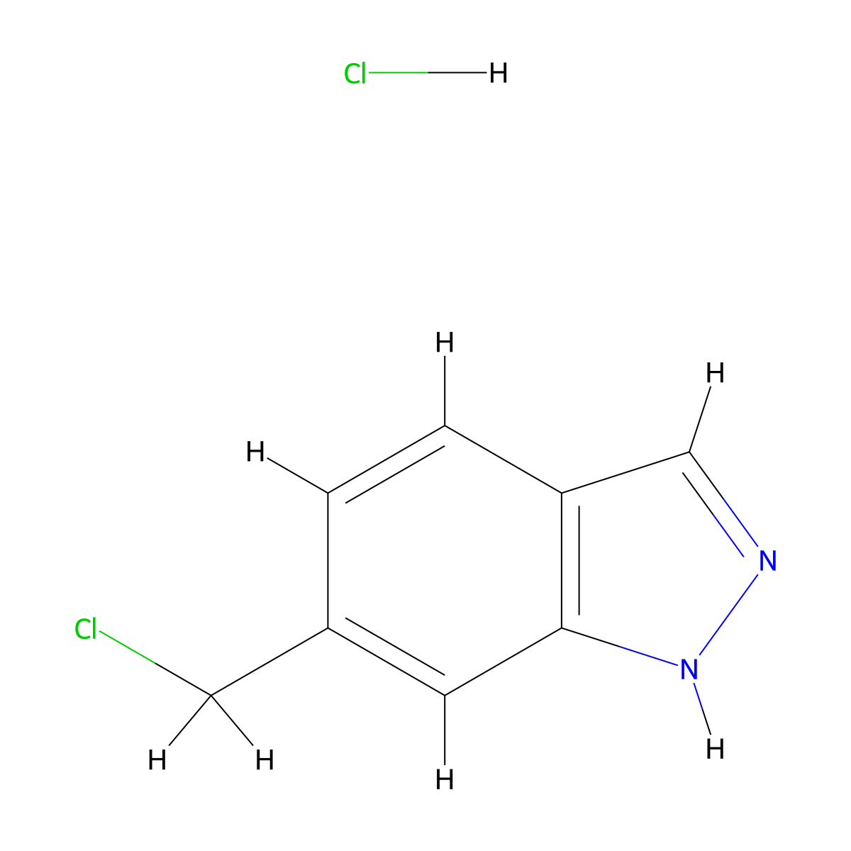 6-(Chloromethyl)-1H-indazole hydrochloride molecular structure, CAS 1955532-04-3