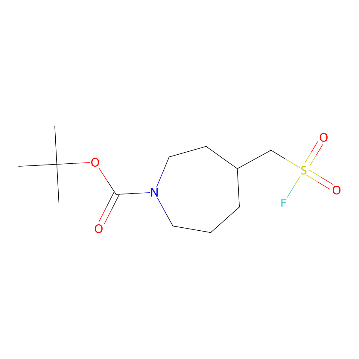 Tert-butyl 4-[(fluorosulfonyl)methyl]azepane-1-carboxylate molecular structure, CAS 1955532-08-7