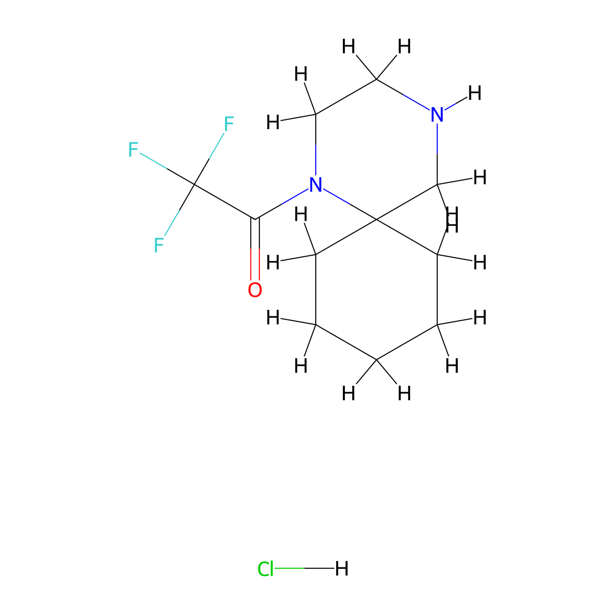 1-{1,4-Diazaspiro[5.5]undecan-1-yl}-2,2,2-trifluoroethan-1-one hydrochloride molecular structure, CAS 1955532-10-1