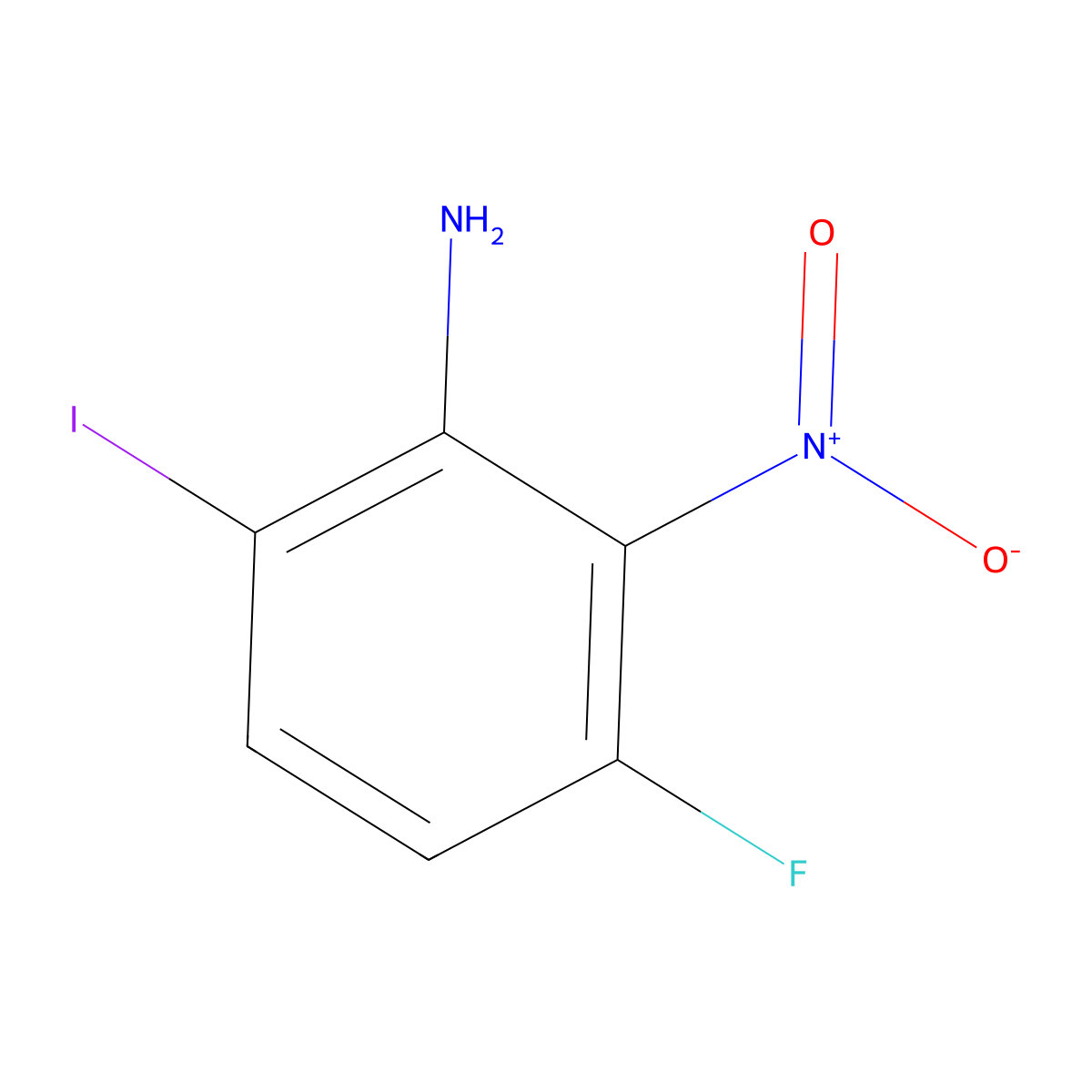 3-Fluoro-6-iodo-2-nitroaniline molecular structure, CAS 1955534-80-1