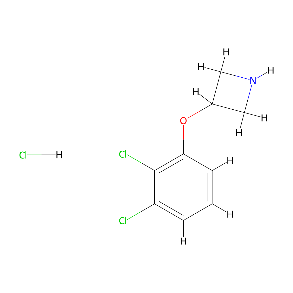 3-(2,3-Dichlorophenoxy)azetidine hydrochloride molecular structure, CAS 1955539-70-4