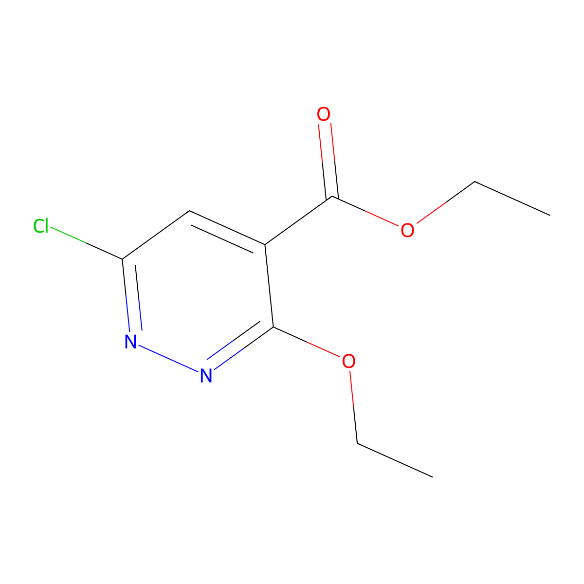 Ethyl 6-chloro-3-ethoxypyridazine-4-carboxylate molecular structure, CAS 1955539-71-5