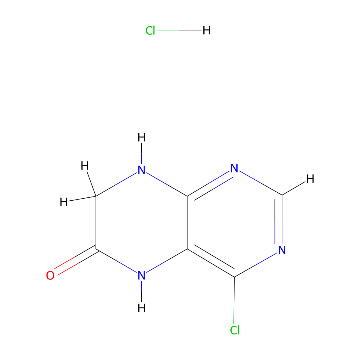 4-Chloro-5,6,7,8-tetrahydropteridin-6-one hydrochloride molecular structure, CAS 1955539-81-7