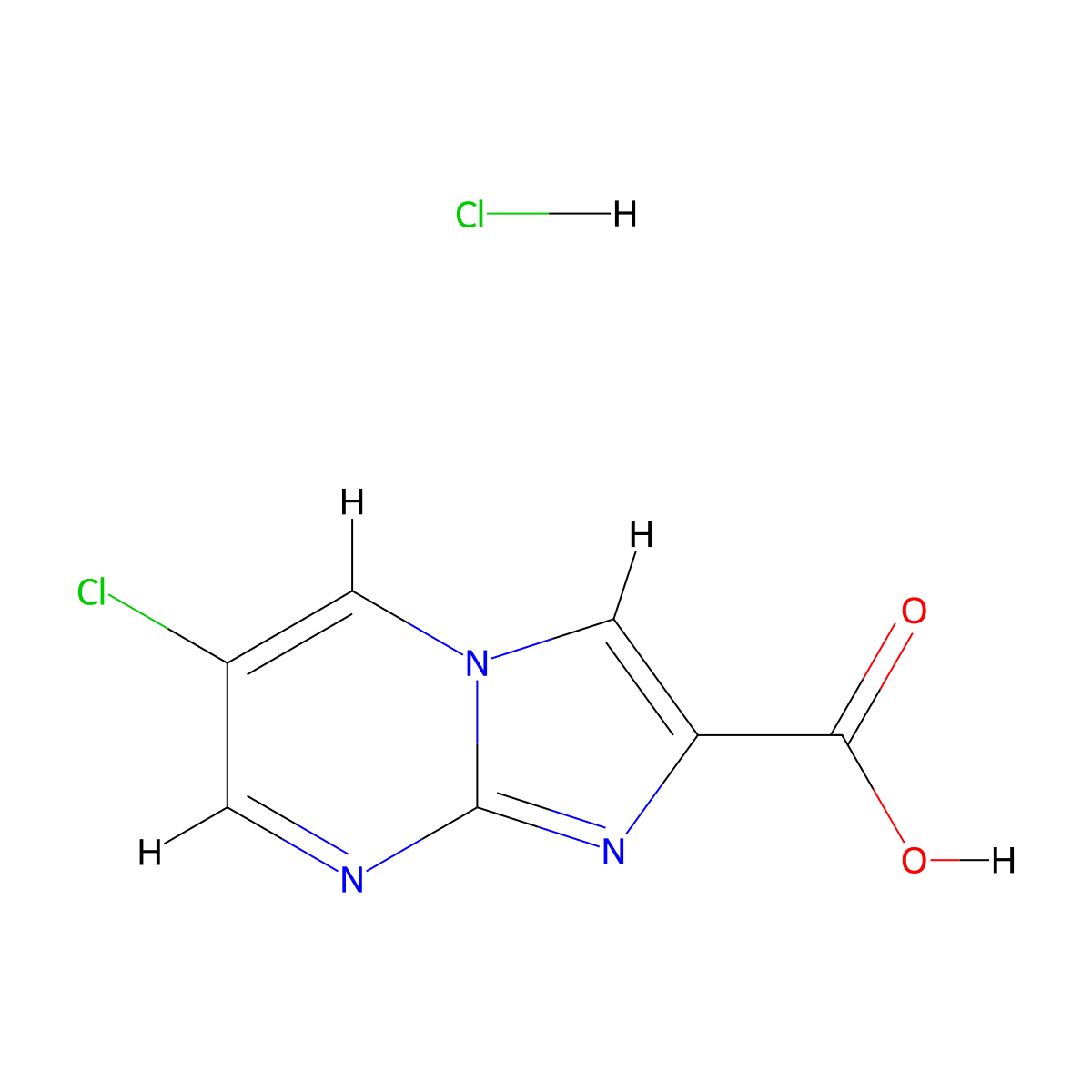 6-Chloroimidazo[1,2-a]pyrimidine-2-carboxylic acid hydrochloride molecular structure, CAS 1955539-84-0