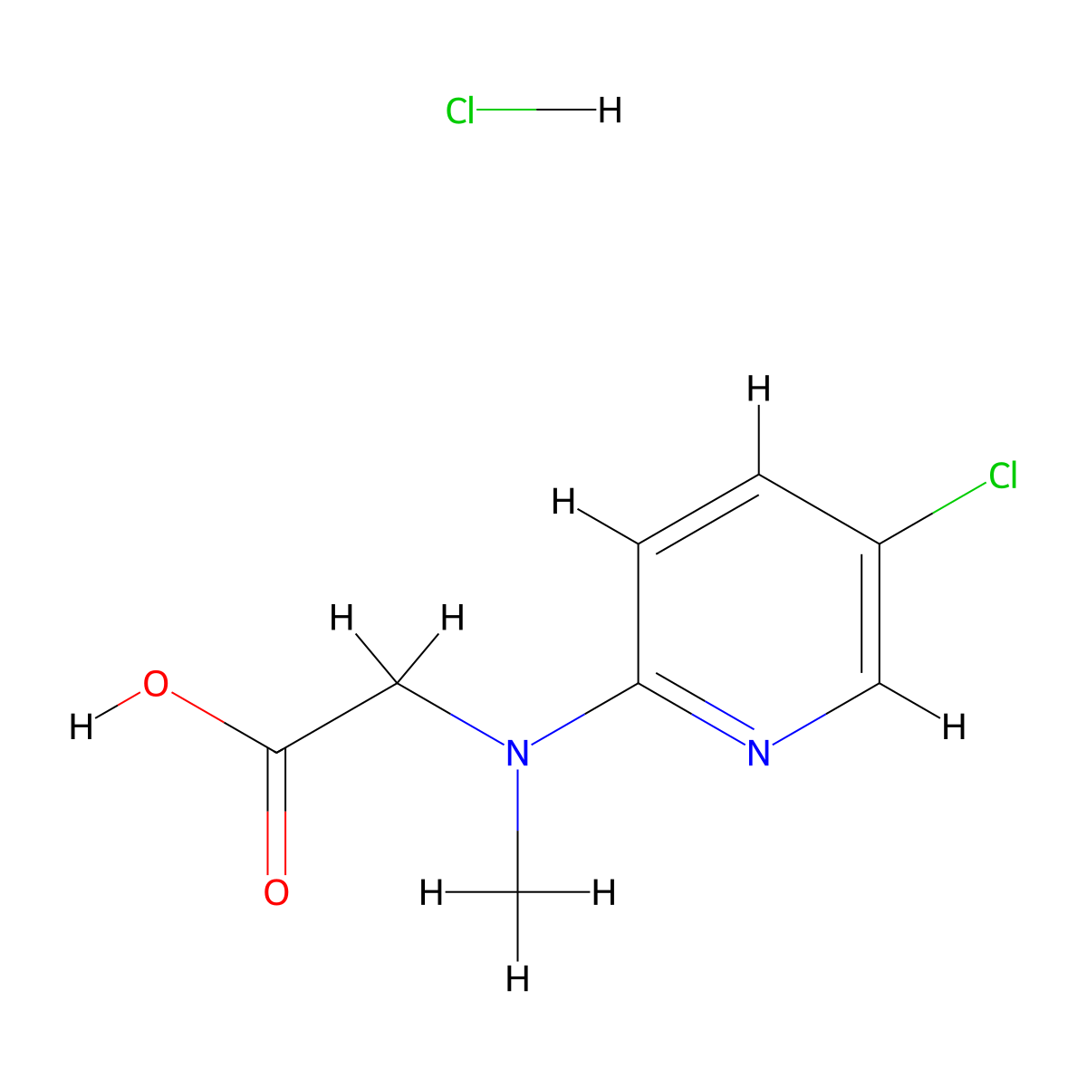 2-[(5-Chloropyridin-2-yl)(methyl)amino]acetic acid hydrochloride molecular structure, CAS 1955540-03-0