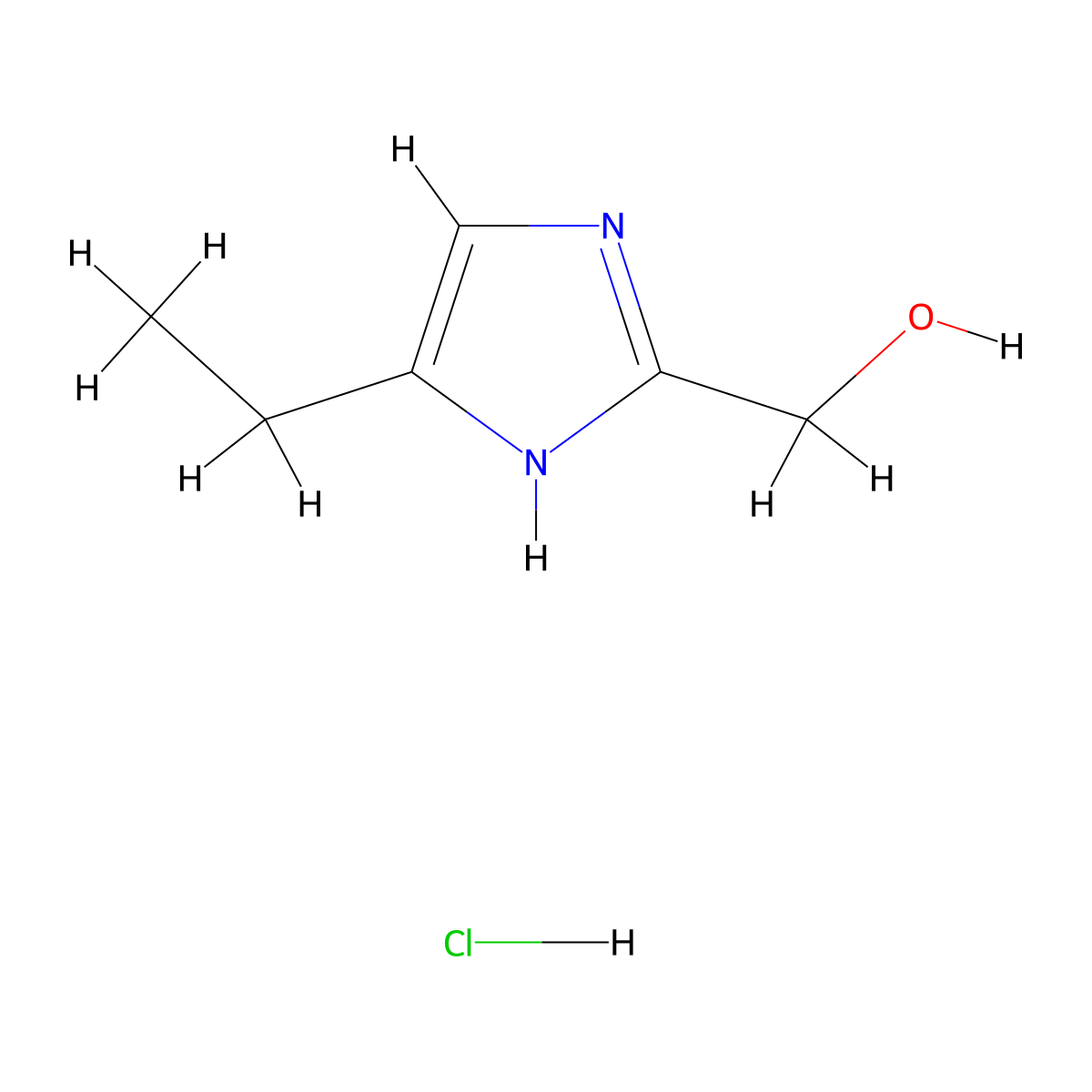 (4-ethyl-1H-imidazol-2-yl)methanol hydrochloride molecular structure, CAS 1955540-08-5