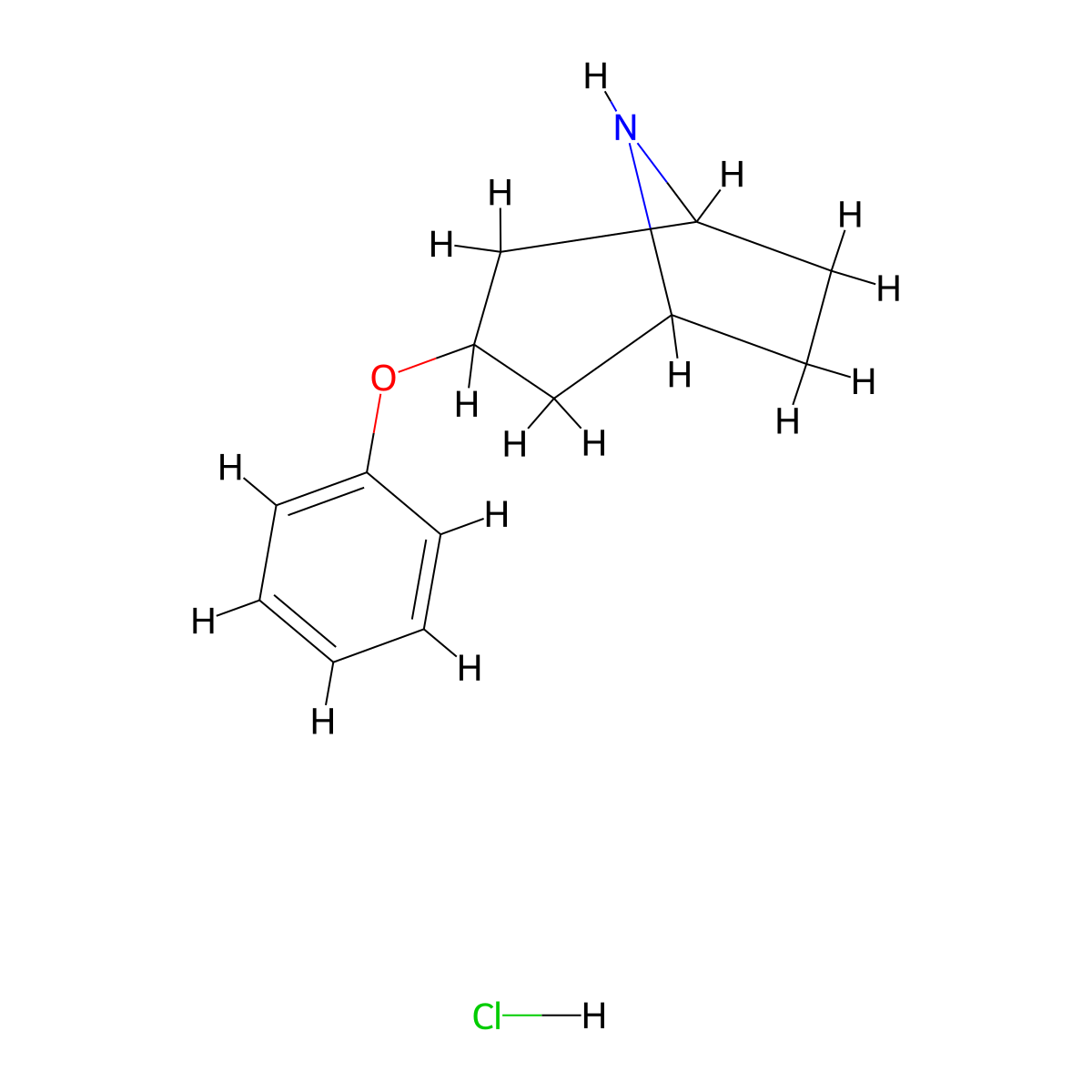 3-Phenoxy-8-azabicyclo[3.2.1]octane hydrochloride molecular structure, CAS 1955540-15-4