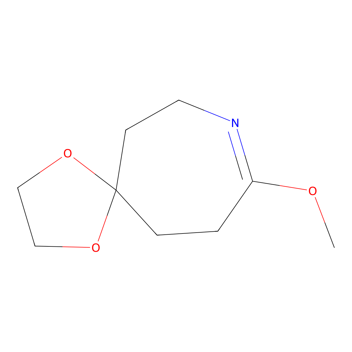 9-Methoxy-1,4-dioxa-8-azaspiro[4.6]undec-8-ene molecular structure, CAS 1955540-16-5