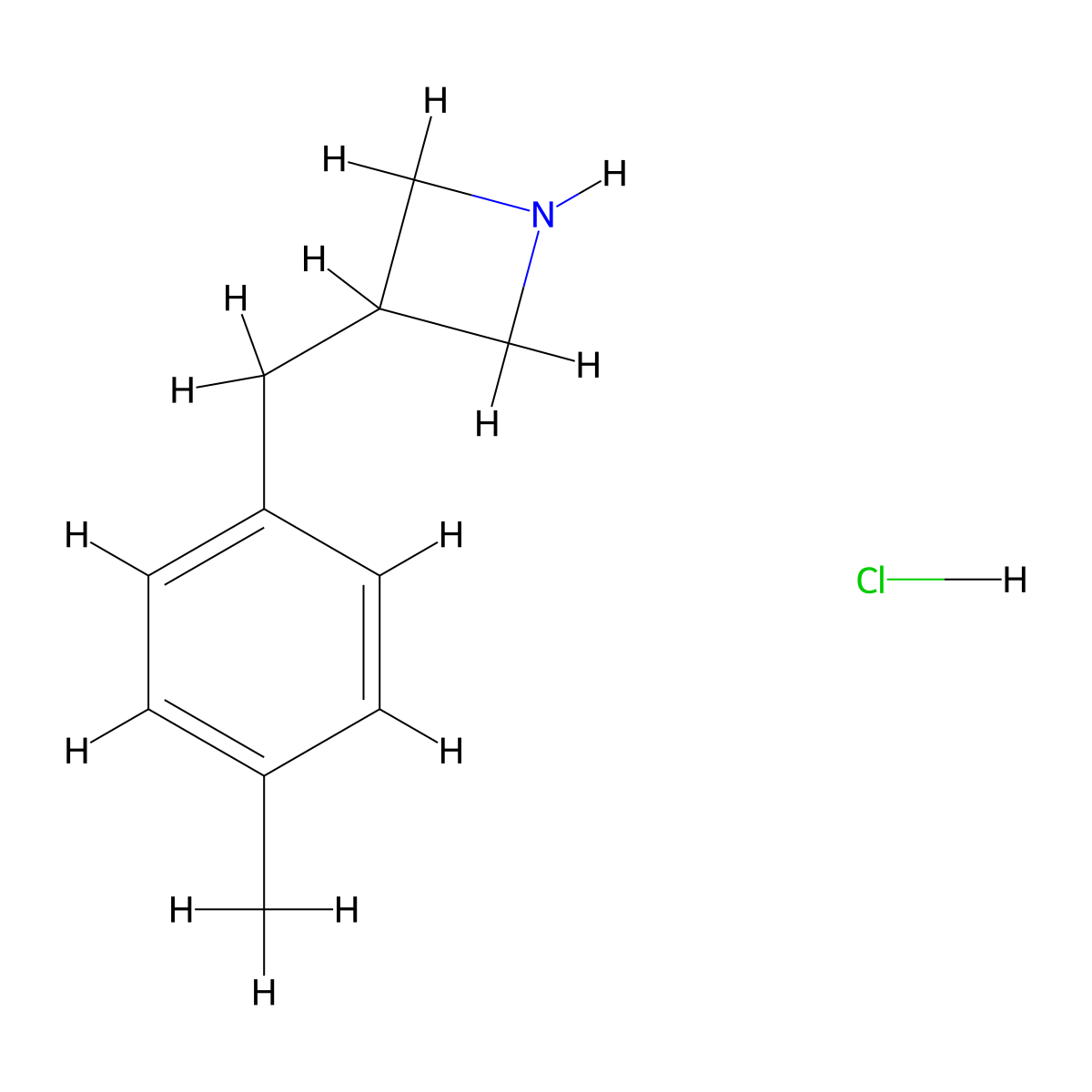 3-[(4-Methylphenyl)methyl]azetidine hydrochloride molecular structure, CAS 1955540-17-6