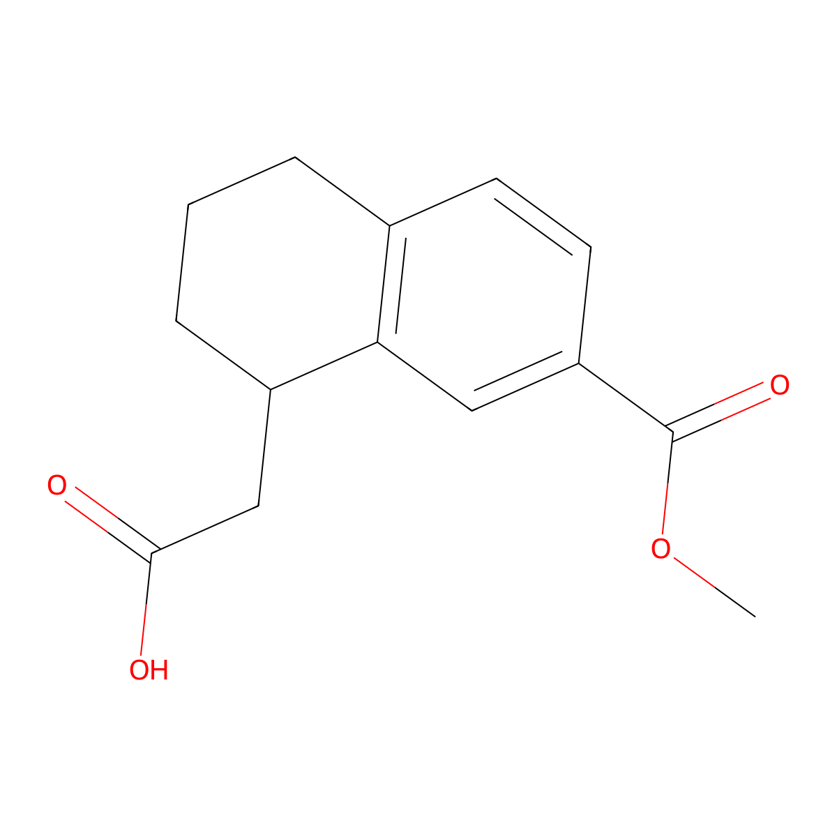 2-[7-(Methoxycarbonyl)-1,2,3,4-tetrahydronaphthalen-1-yl]acetic acid molecular structure, CAS 1955540-23-4