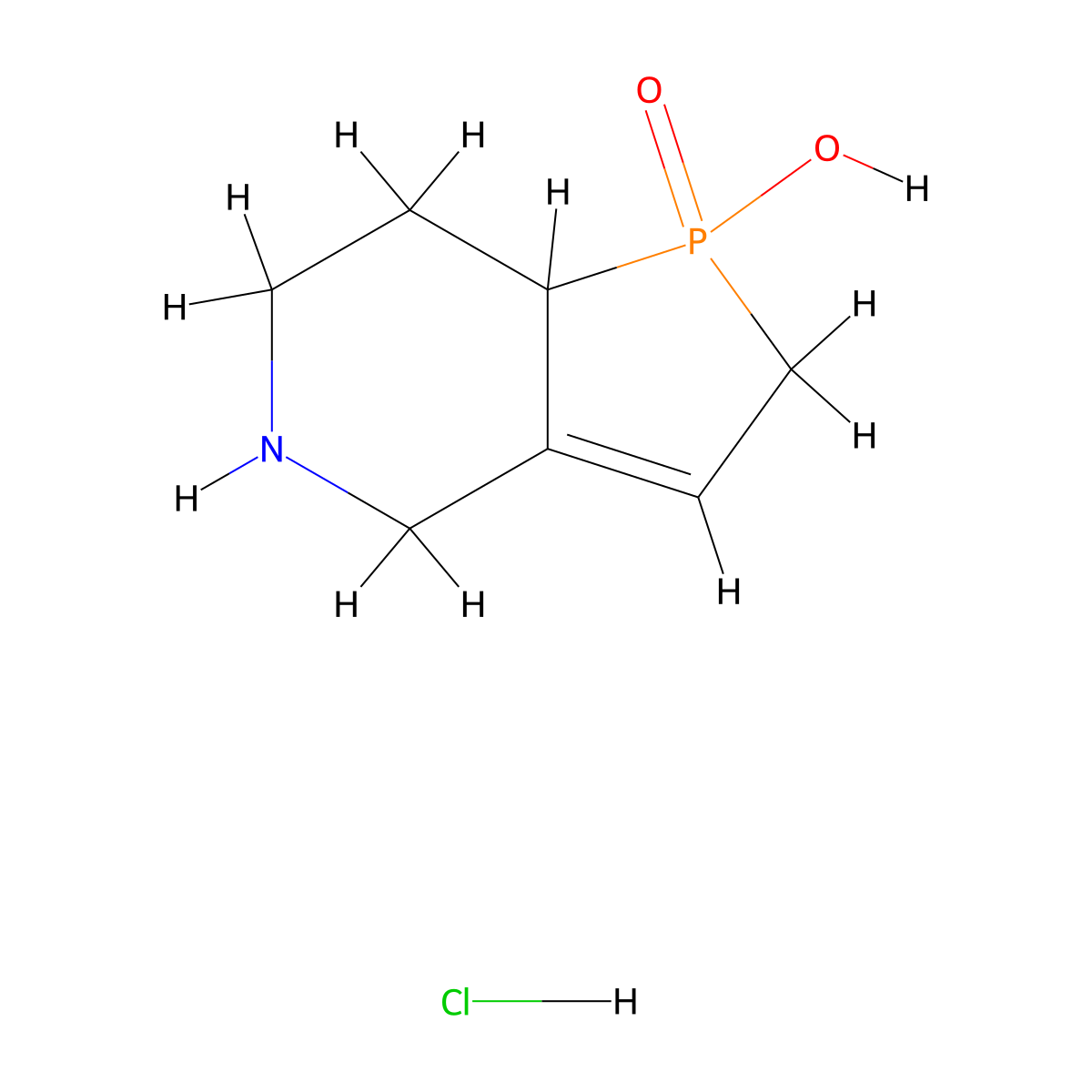 1-hydroxy-1H,2H,4H,5H,6H,7H,7aH-1lambda5-phospholo[3,2-c]pyridin-1-one hydrochloride molecular structure, CAS 1955540-27-8