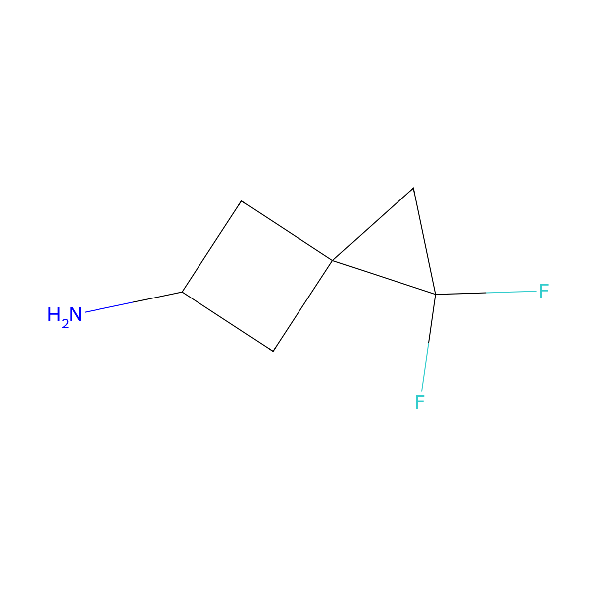 1,1-Difluorospiro[2.3]hexan-5-amine molecular structure, CAS 1955540-33-6