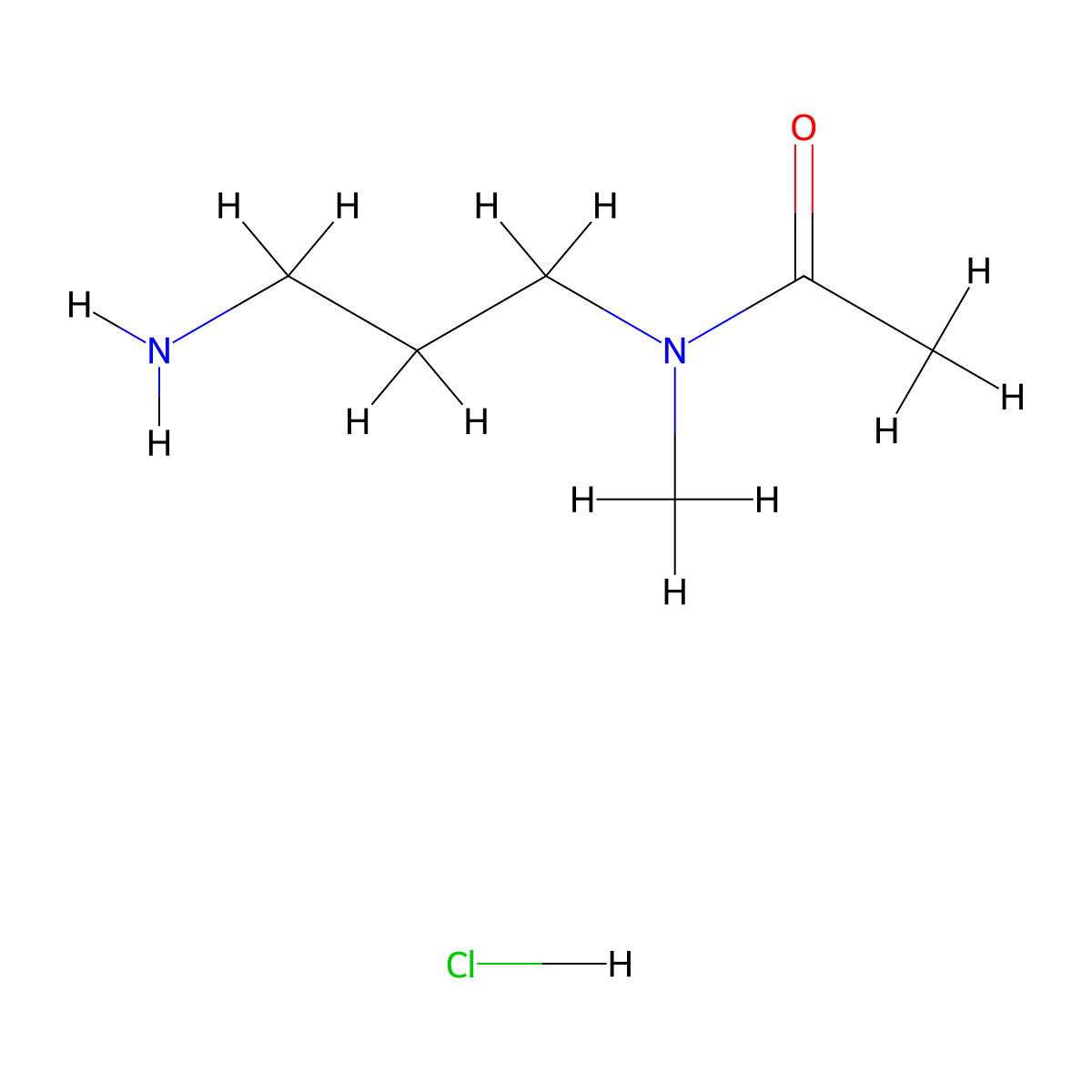 N-(3-aminopropyl)-N-methylacetamide hydrochloride molecular structure, CAS 1955540-43-8