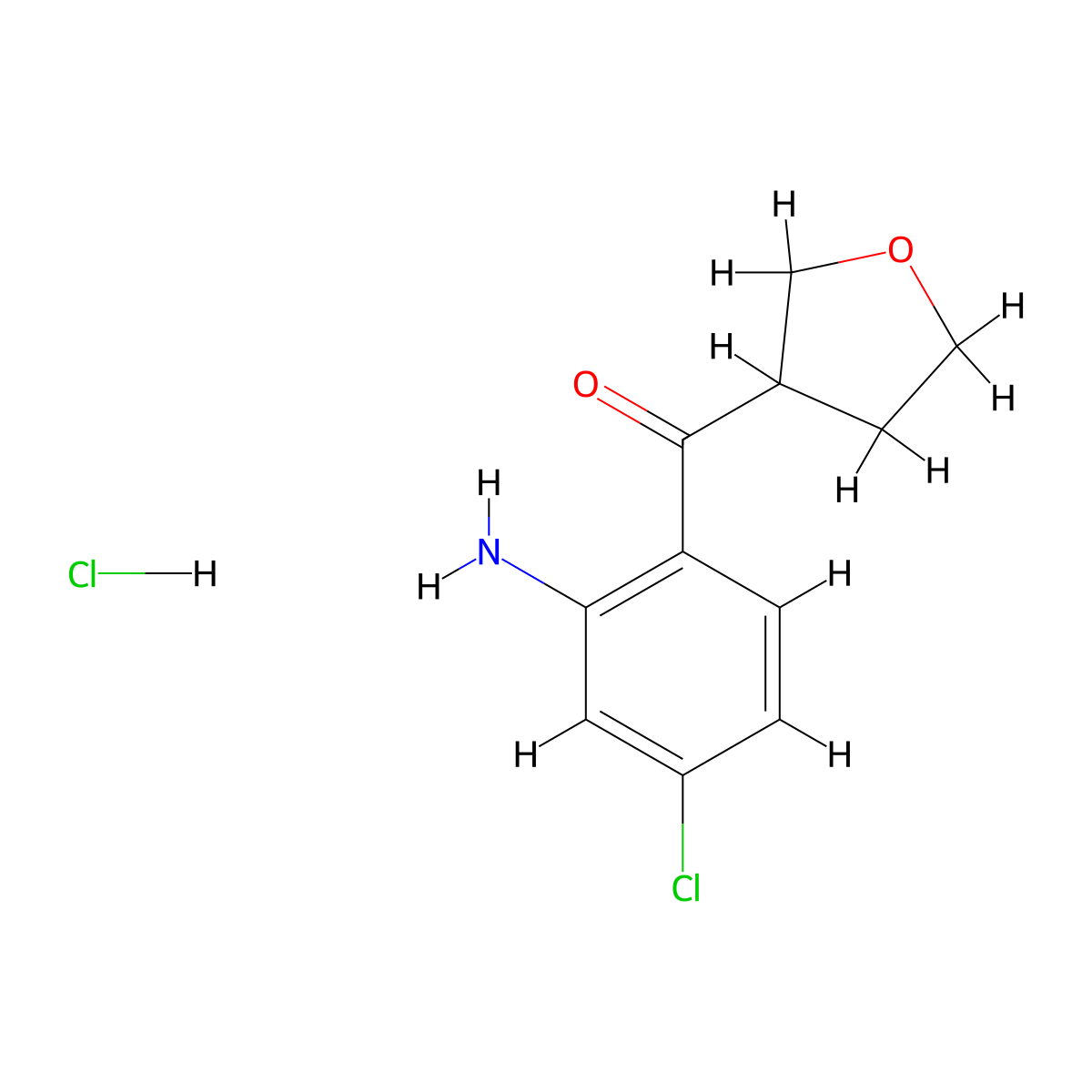 5-Chloro-2-(oxolane-3-carbonyl)aniline hydrochloride molecular structure, CAS 1955540-44-9