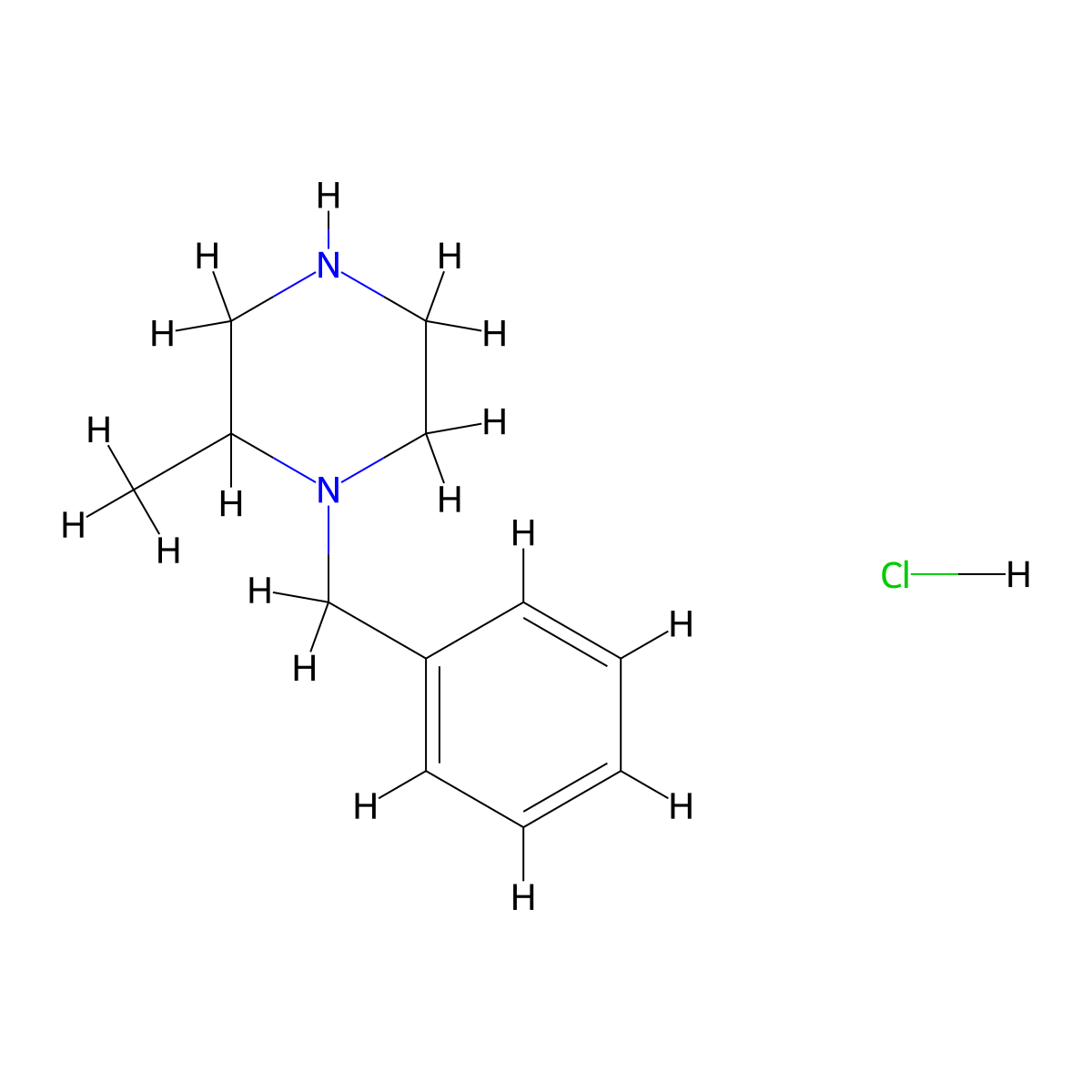 1-Benzyl-2-methylpiperazine hydrochloride molecular structure, CAS 1955540-45-0