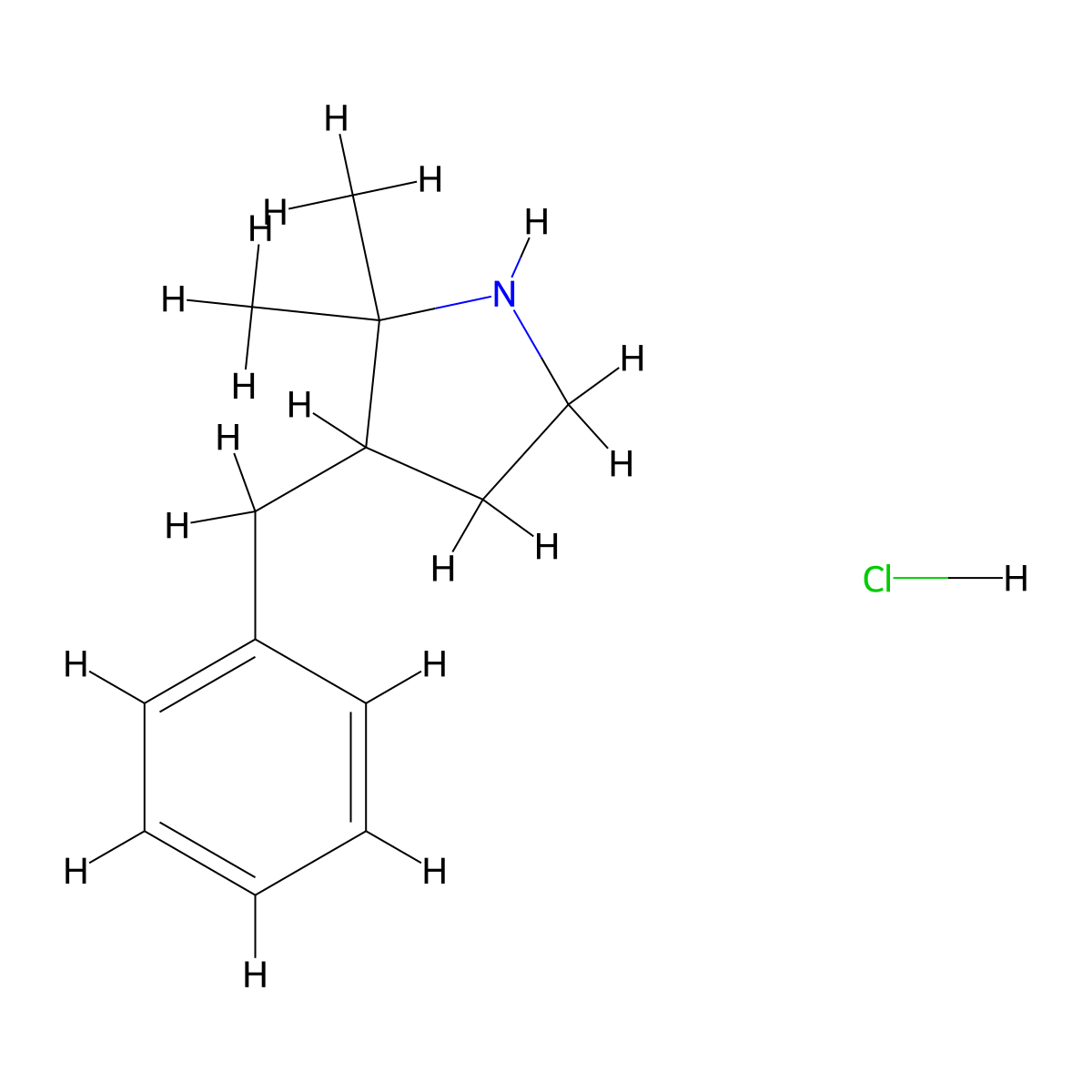 3-Benzyl-2,2-dimethylpyrrolidine hydrochloride molecular structure, CAS 1955540-55-2