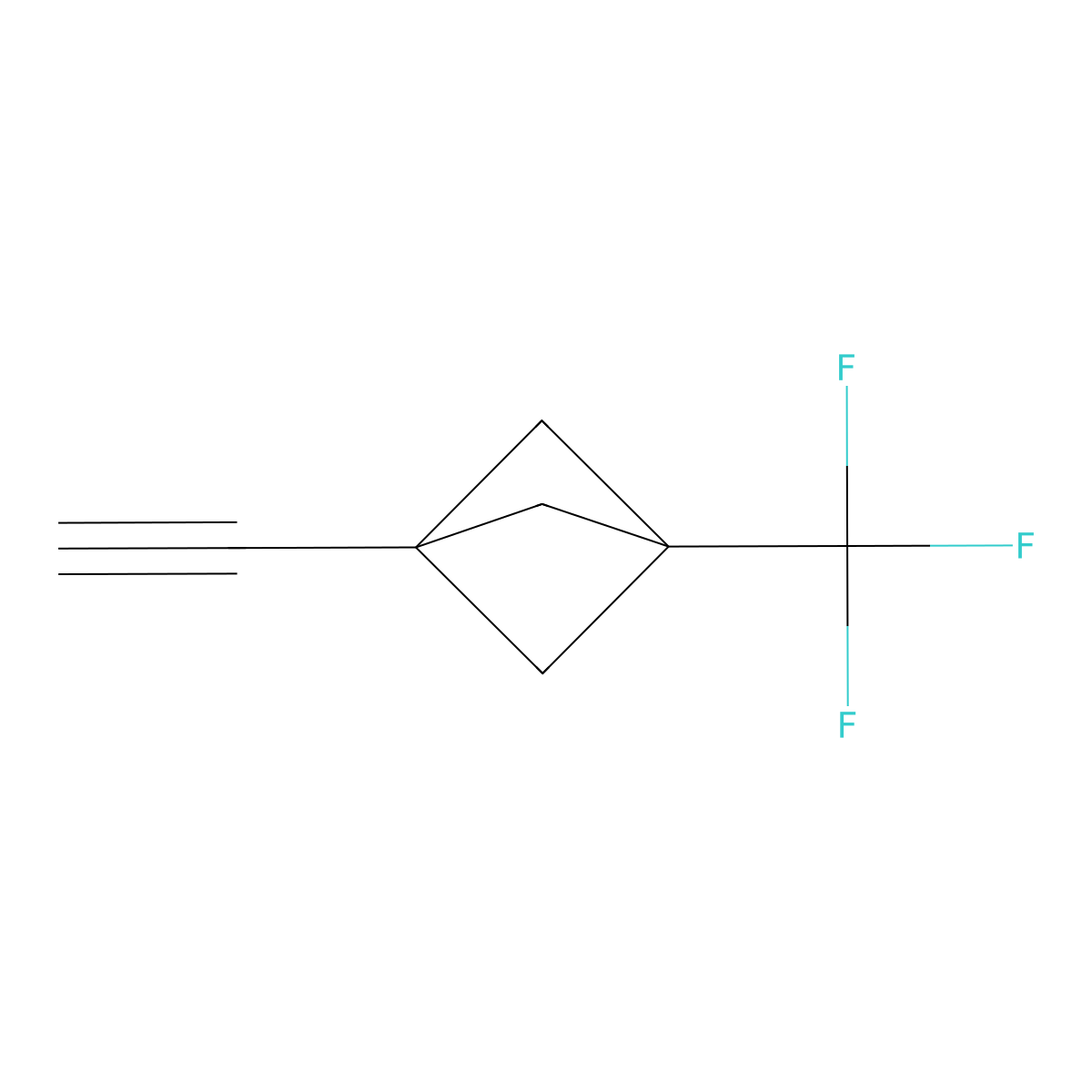 1-Ethynyl-3-(trifluoromethyl)bicyclo[1.1.1]pentane molecular structure, CAS 1955540-63-2