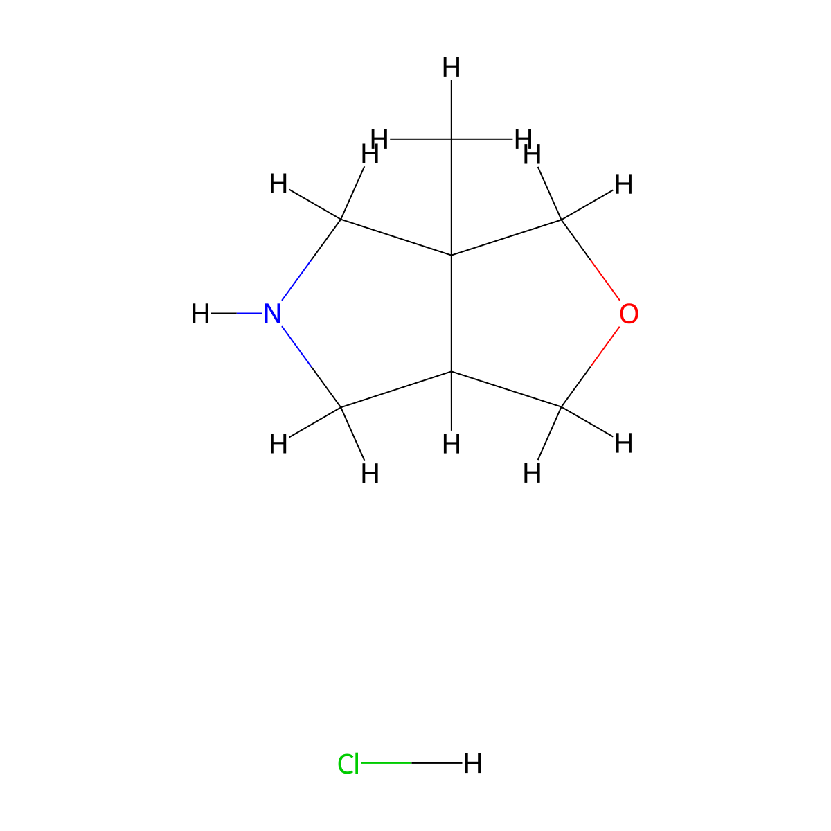 3a-methyl-hexahydro-1H-furo[3,4-c]pyrrole hydrochloride molecular structure, CAS 1955540-64-3