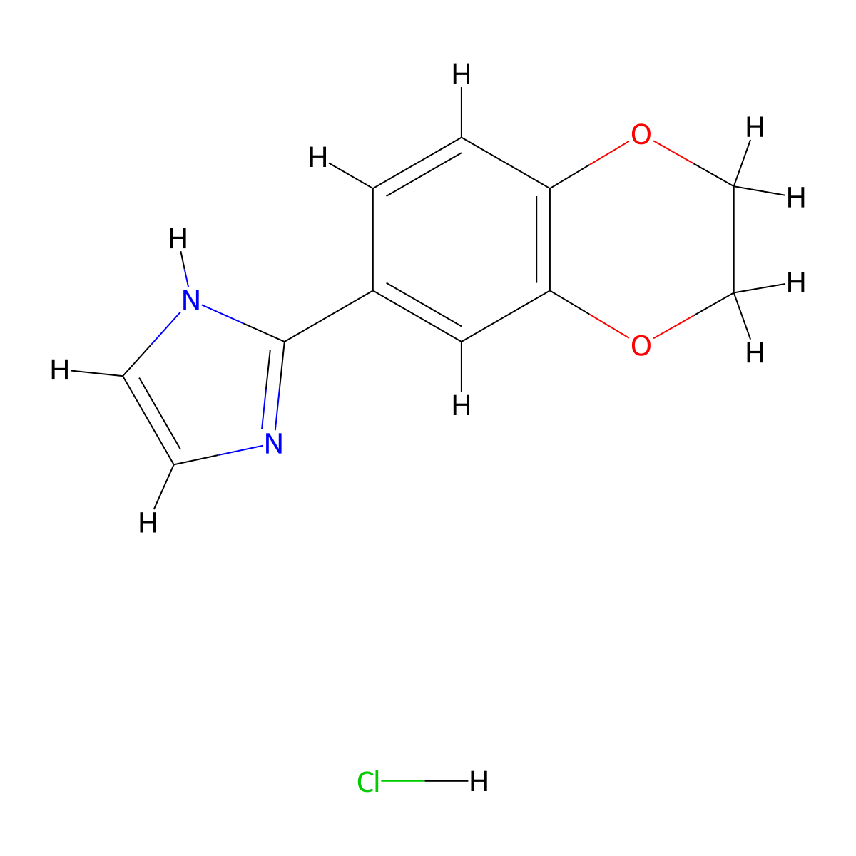 2-(2,3-dihydro-1,4-benzodioxin-6-yl)-1H-imidazole hydrochloride molecular structure, CAS 1955540-65-4