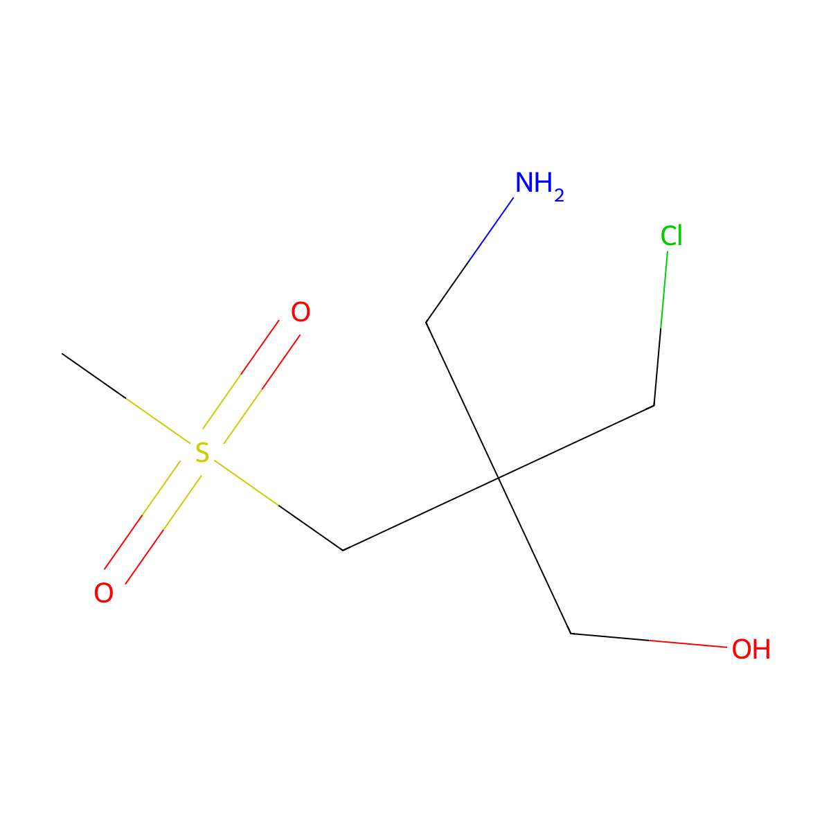 3-Amino-2-(chloromethyl)-2-(methanesulfonylmethyl)propan-1-ol molecular structure, CAS 1955540-81-4
