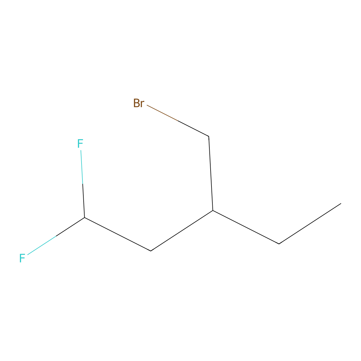 3-(Bromomethyl)-1,1-difluoropentane molecular structure, CAS 1955540-87-0