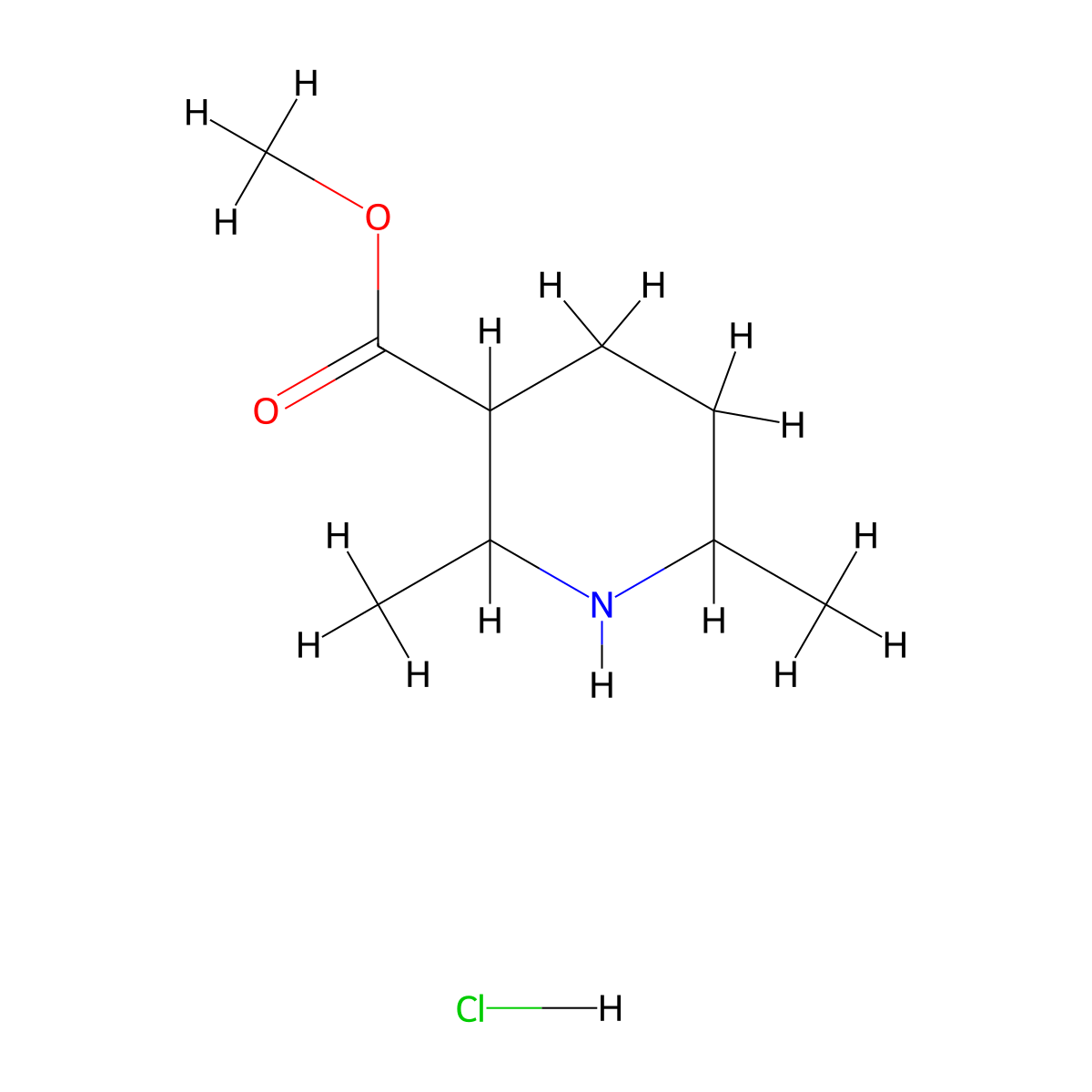 Methyl 2,6-dimethylpiperidine-3-carboxylate hydrochloride molecular structure, CAS 1955540-88-1