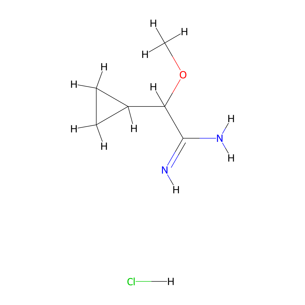 2-Cyclopropyl-2-methoxyethanimidamide hydrochloride molecular structure, CAS 1955540-94-9