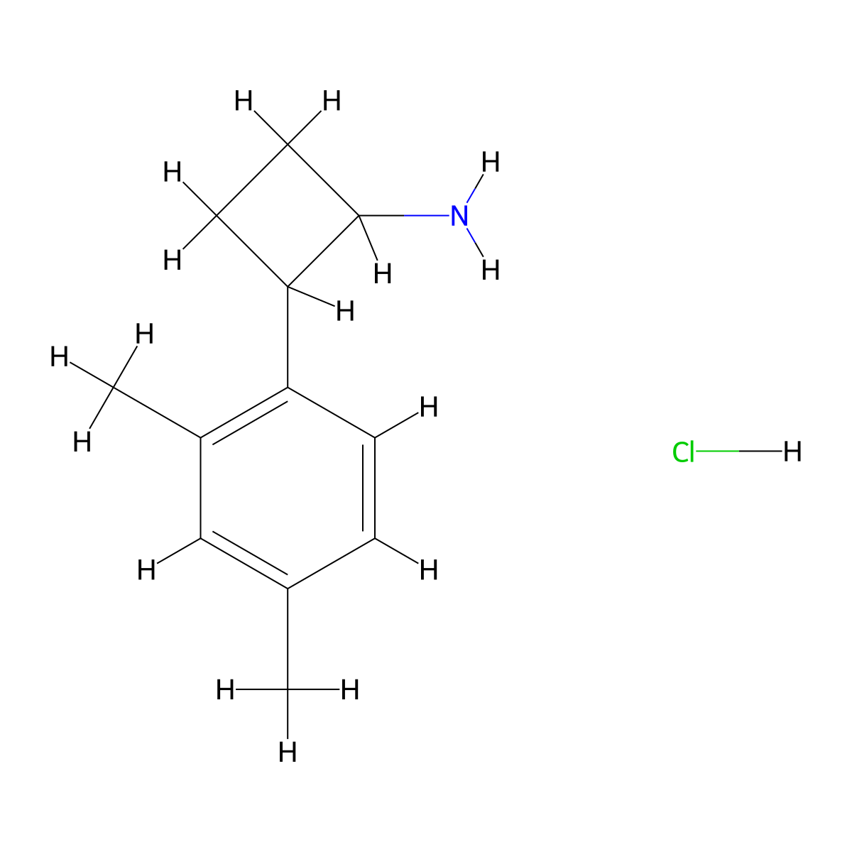 2-(2,4-Dimethylphenyl)cyclobutan-1-amine hydrochloride molecular structure, CAS 1955541-11-3