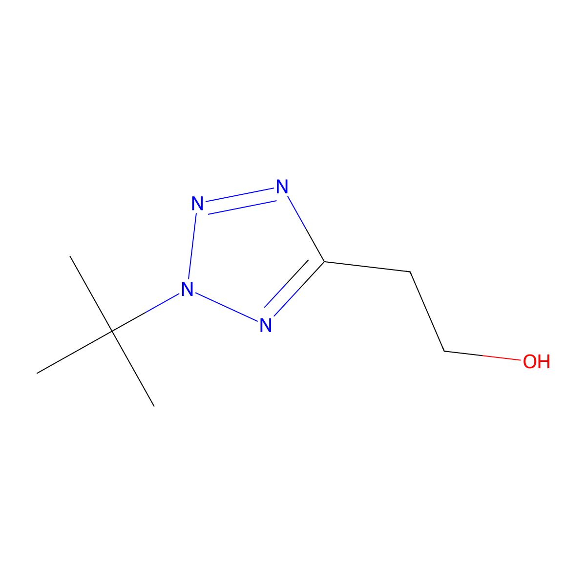 2-(2-tert-butyl-2H-1,2,3,4-tetrazol-5-yl)ethan-1-ol molecular structure, CAS 1955541-16-8