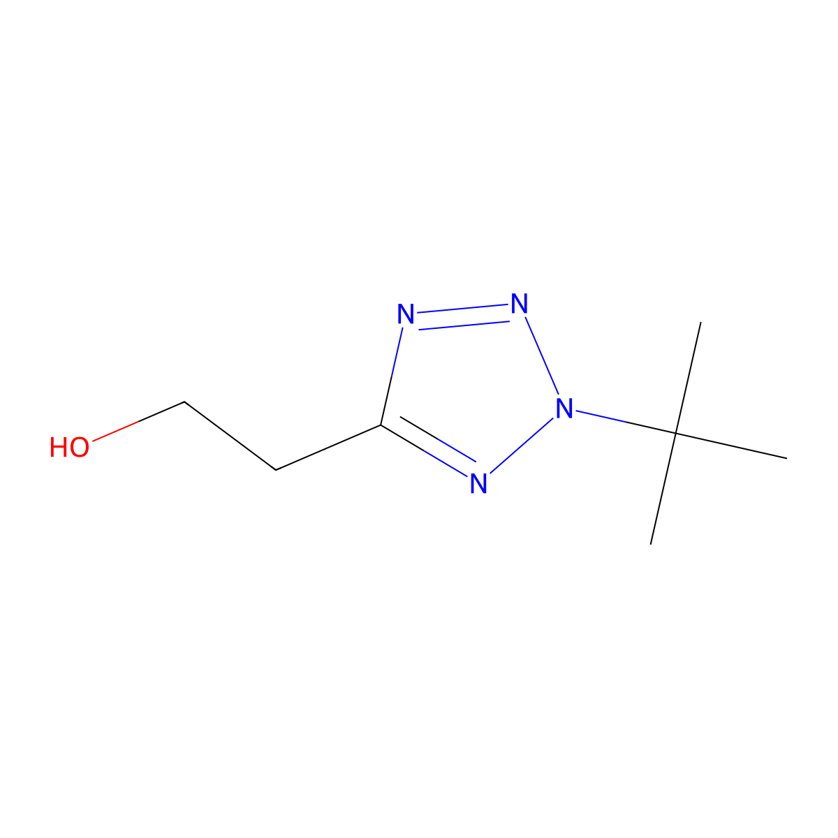 2-(2-tert-butyl-2H-1,2,3,4-tetrazol-5-yl)ethan-1-ol molecular structure, CAS 1955541-16-8