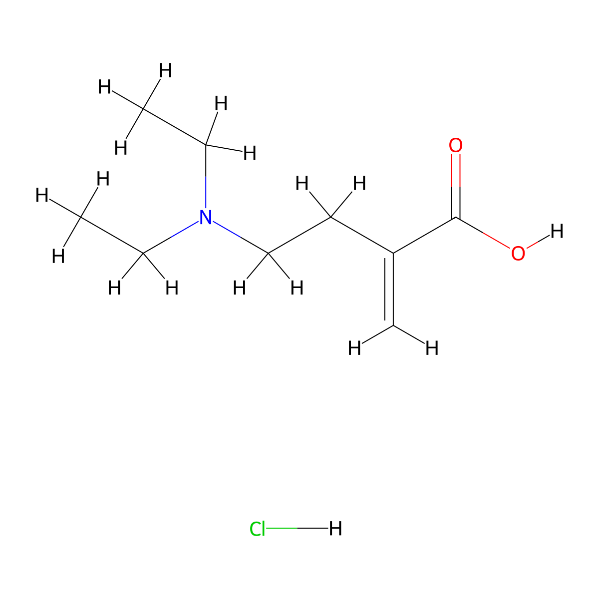 4-(Diethylamino)-2-methylidenebutanoic acid hydrochloride molecular structure, CAS 1955541-28-2