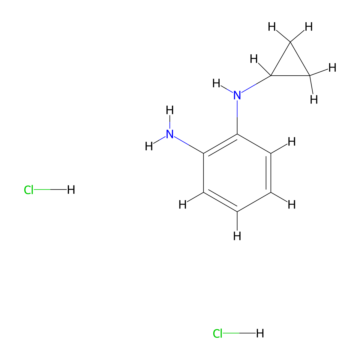 1-N-cyclopropylbenzene-1,2-diamine dihydrochloride molecular structure, CAS 1955541-63-5