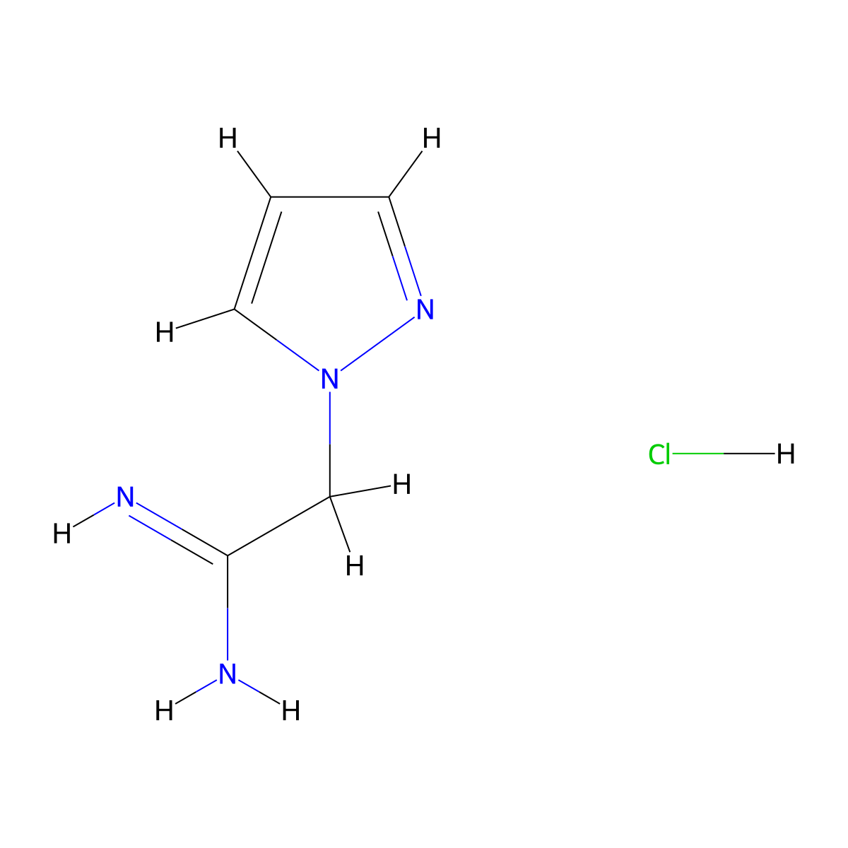 2-(1H-pyrazol-1-yl)ethanimidamide hydrochloride molecular structure, CAS 1955541-67-9