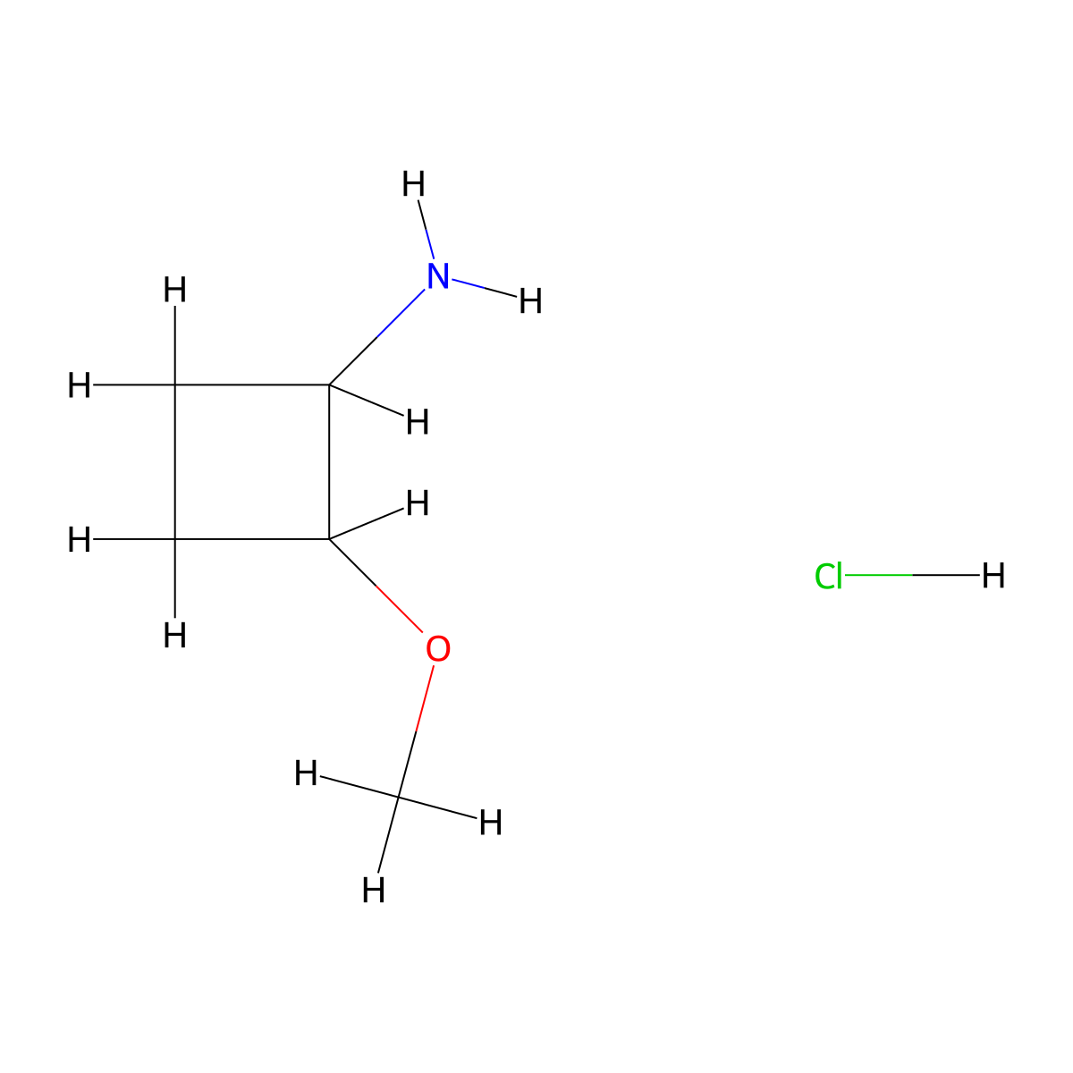 2-Methoxycyclobutan-1-amine hydrochloride molecular structure, CAS 1955541-73-7