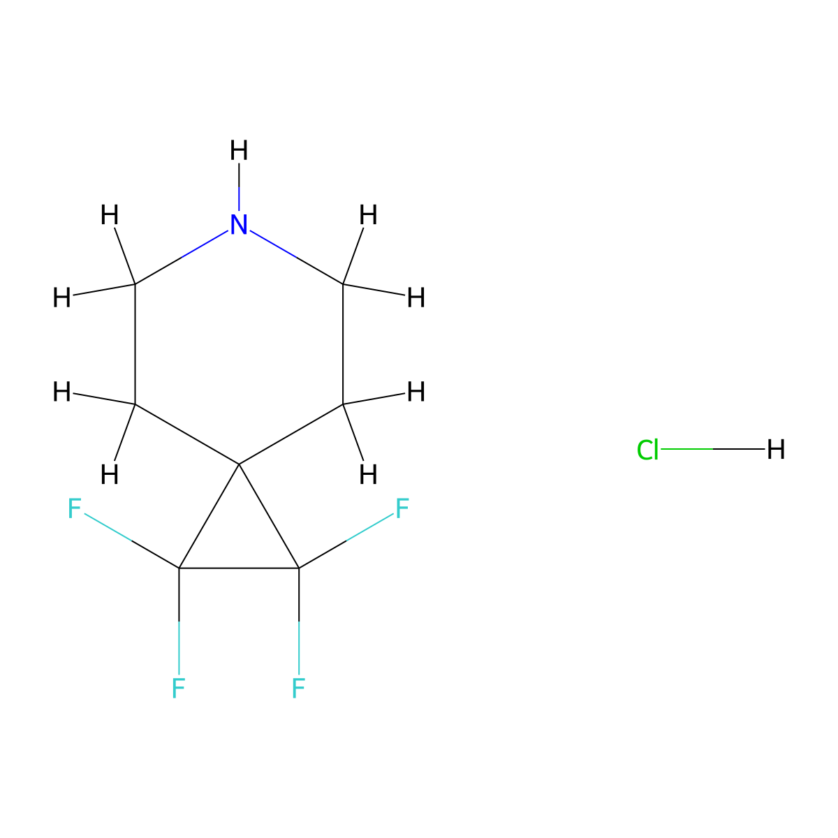 1,1,2,2-Tetrafluoro-6-azaspiro[2.5]octane hydrochloride molecular structure, CAS 1955547-12-2