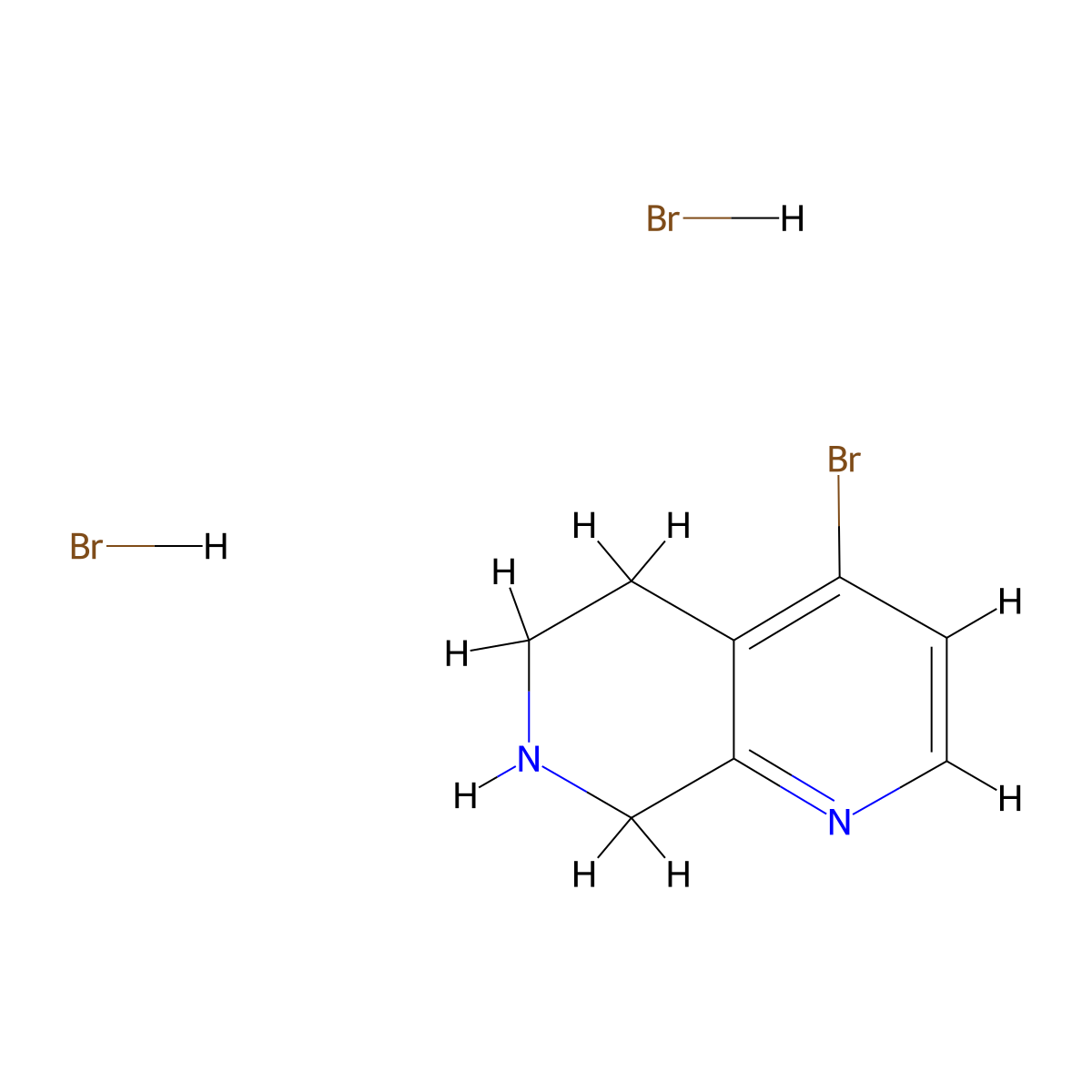4-Bromo-5,6,7,8-tetrahydro-1,7-naphthyridine dihydrobromide molecular structure, CAS 1955547-21-3