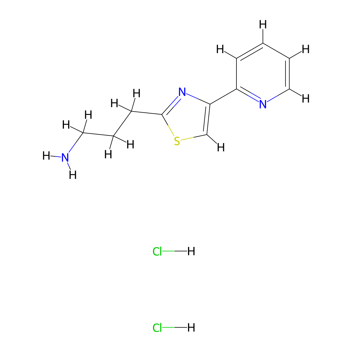 3-(4-(Pyridin-2-yl)-1,3-thiazol-2-yl)propan-1-amine dihydrochloride molecular structure, CAS 1955547-39-3