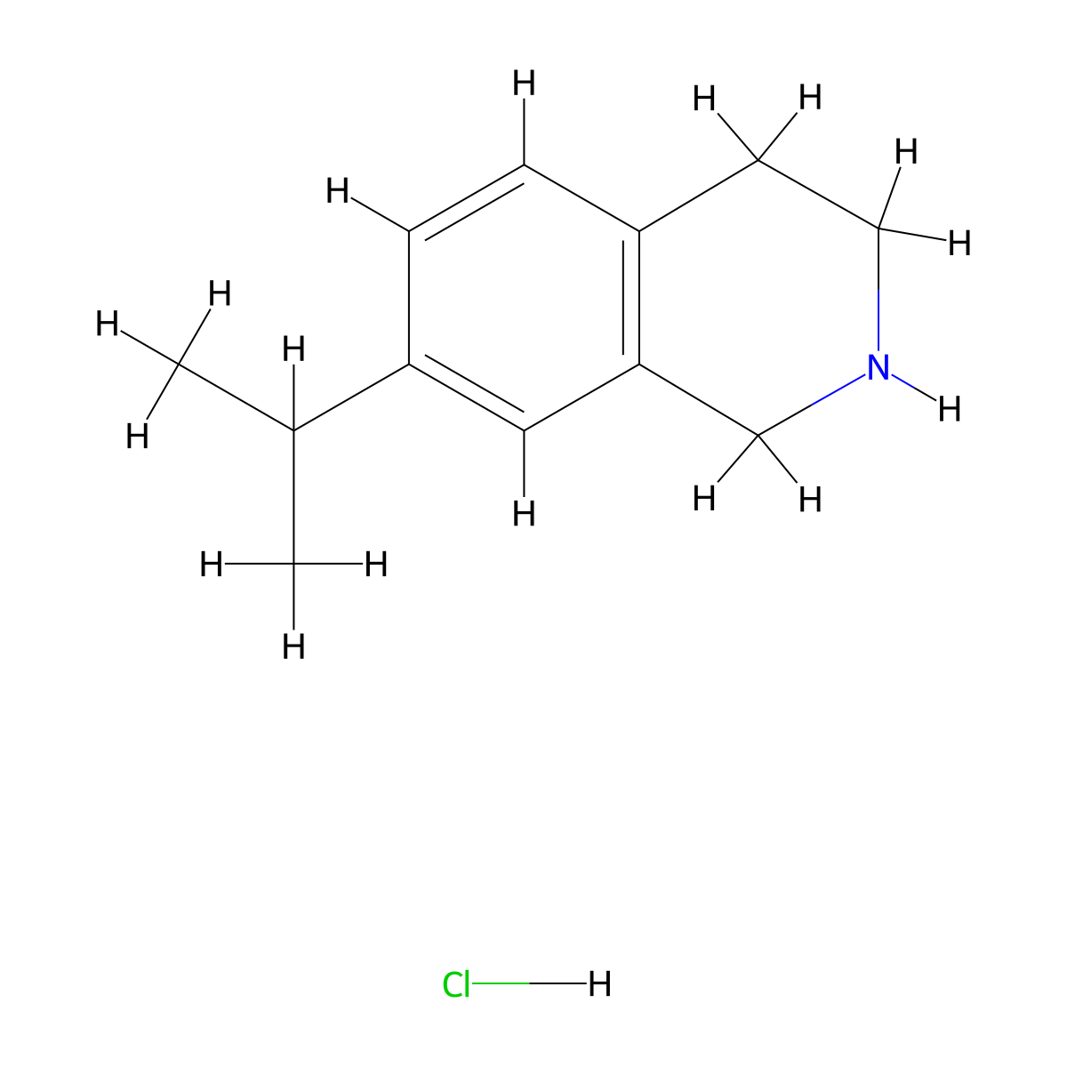 7-(Propan-2-yl)-1,2,3,4-tetrahydroisoquinoline hydrochloride molecular structure, CAS 1955547-43-9