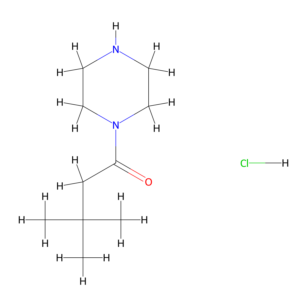 3,3-Dimethyl-1-(piperazin-1-yl)butan-1-one hydrochloride molecular structure, CAS 1955547-61-1