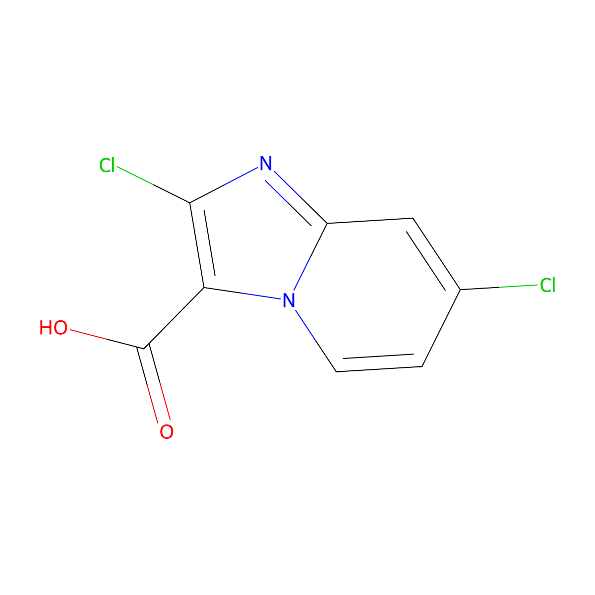 2,7-Dichloroimidazo[1,2-a]pyridine-3-carboxylic acid molecular structure, CAS 1955547-68-8
